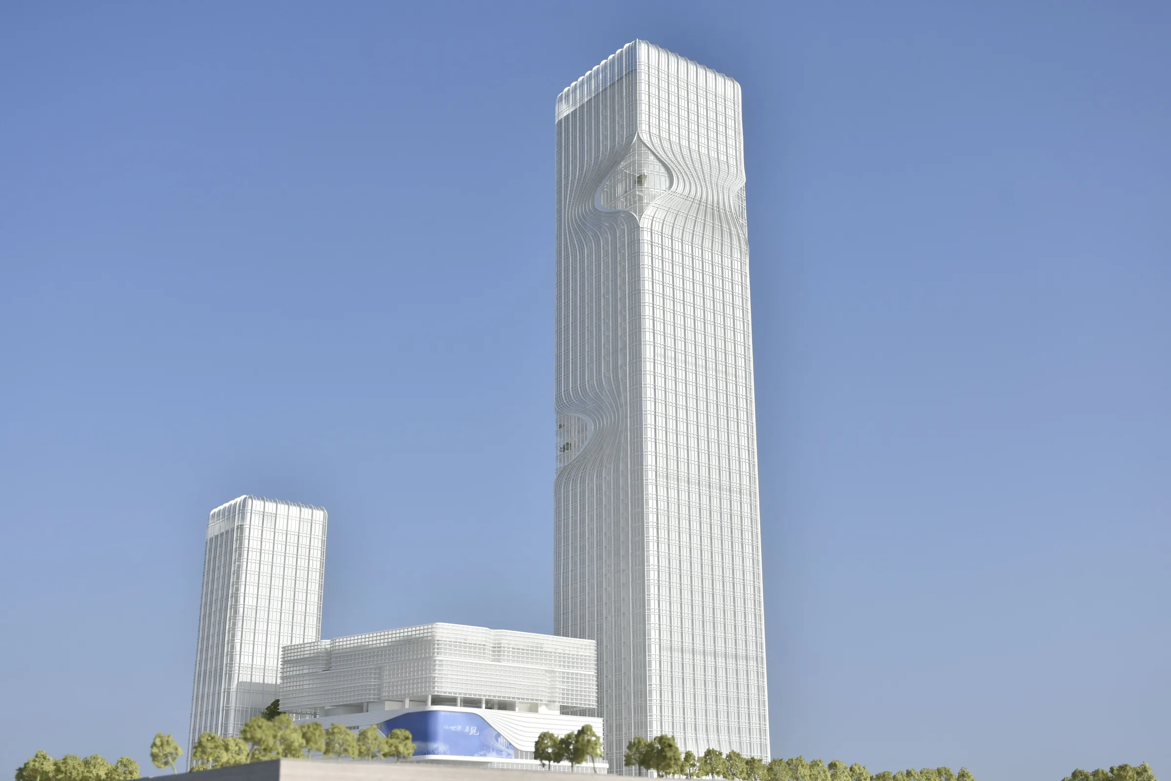 RMJM Pingshan OCT 1:300 architectural scale model by JYD Models