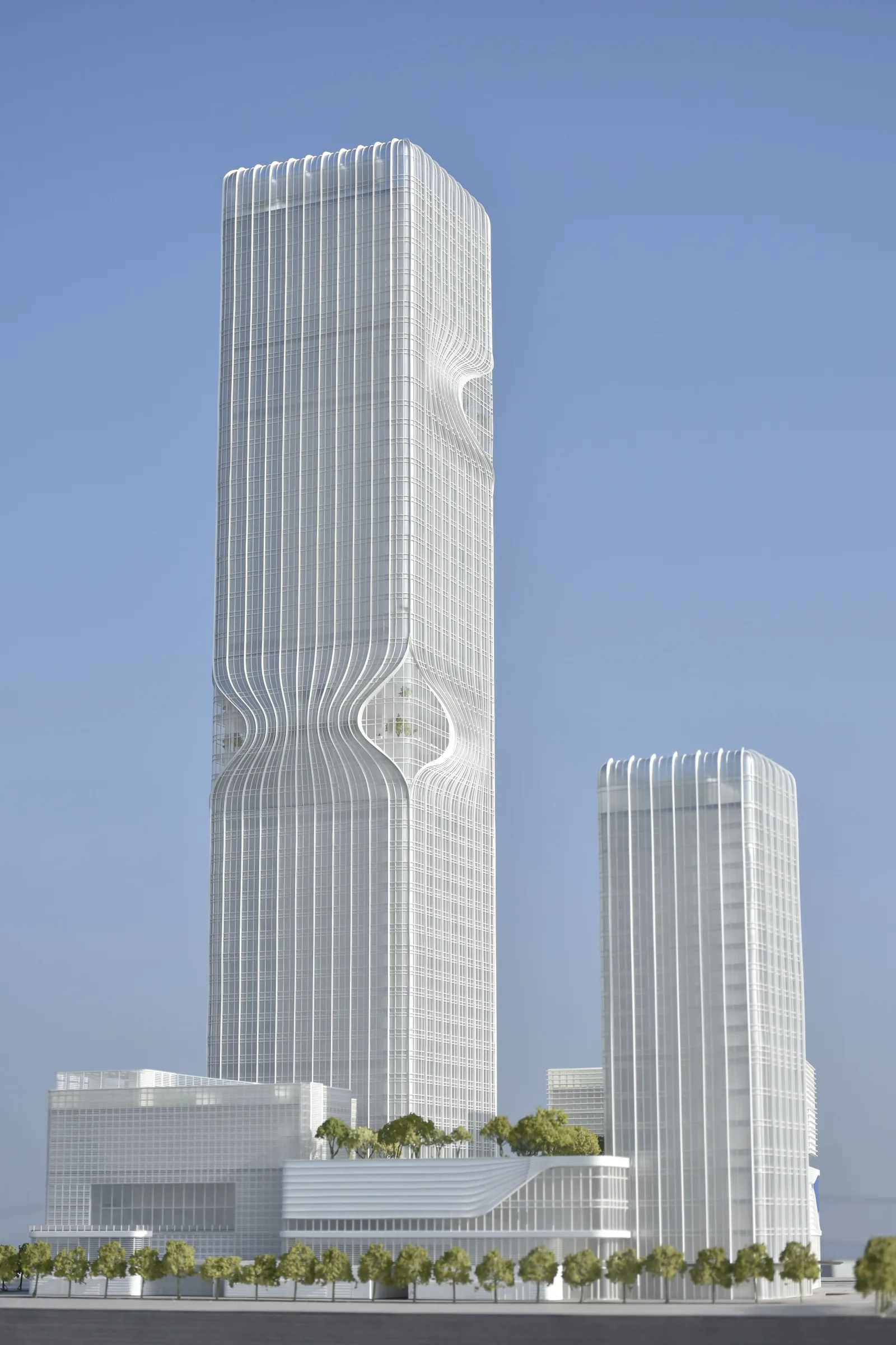 RMJM Pingshan OCT 1:300 architectural scale model by JYD Models