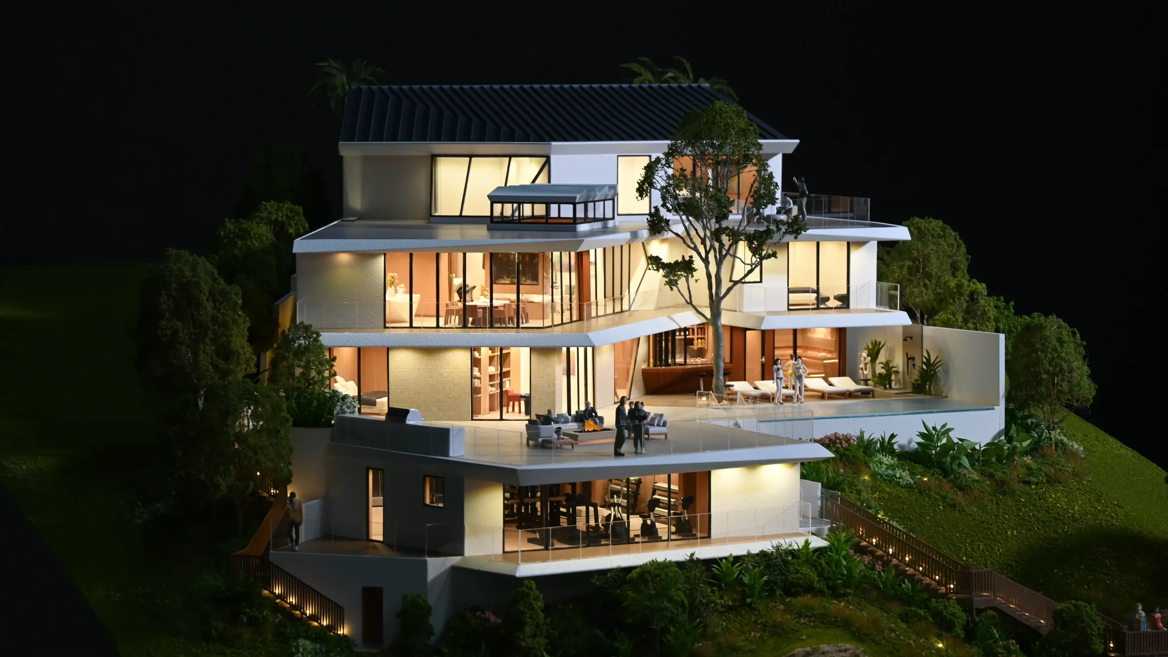 1901 Dream House, King’s Road, California 1:64 architectural scale model by JYD Models