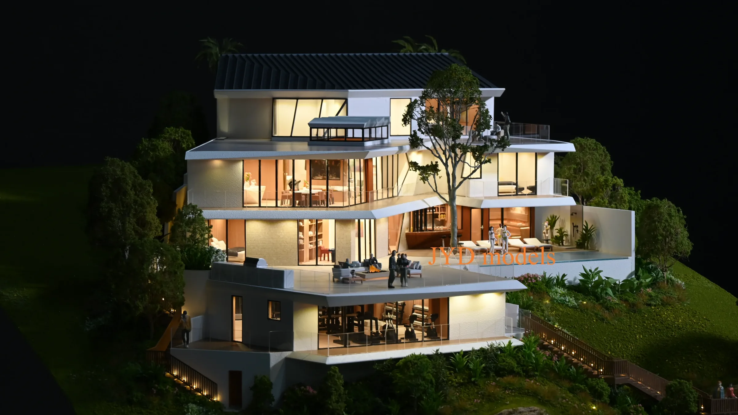 1901 Dream House, King’s Road, California 1:64 architectural scale model by JYD Models