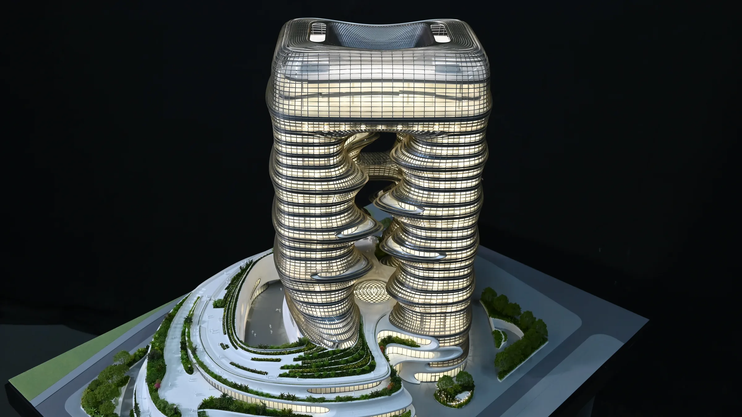 Zaha Hadid Yidan Centre 1:200 architectural scale model by JYD Models