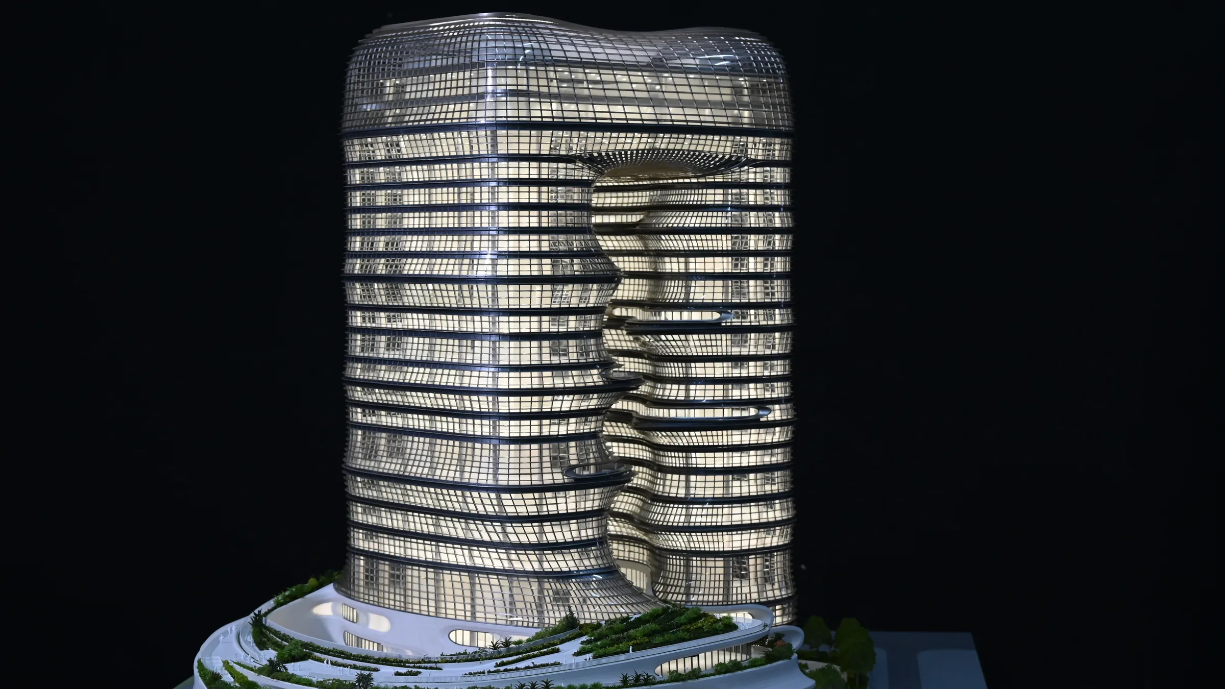 Zaha Hadid Yidan Centre 1:200 architectural scale model by JYD Models