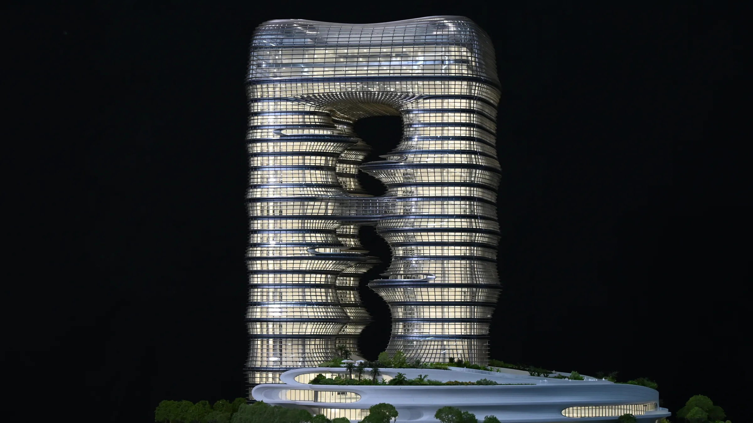 Zaha Hadid Yidan Centre 1:200 architectural scale model by JYD Models