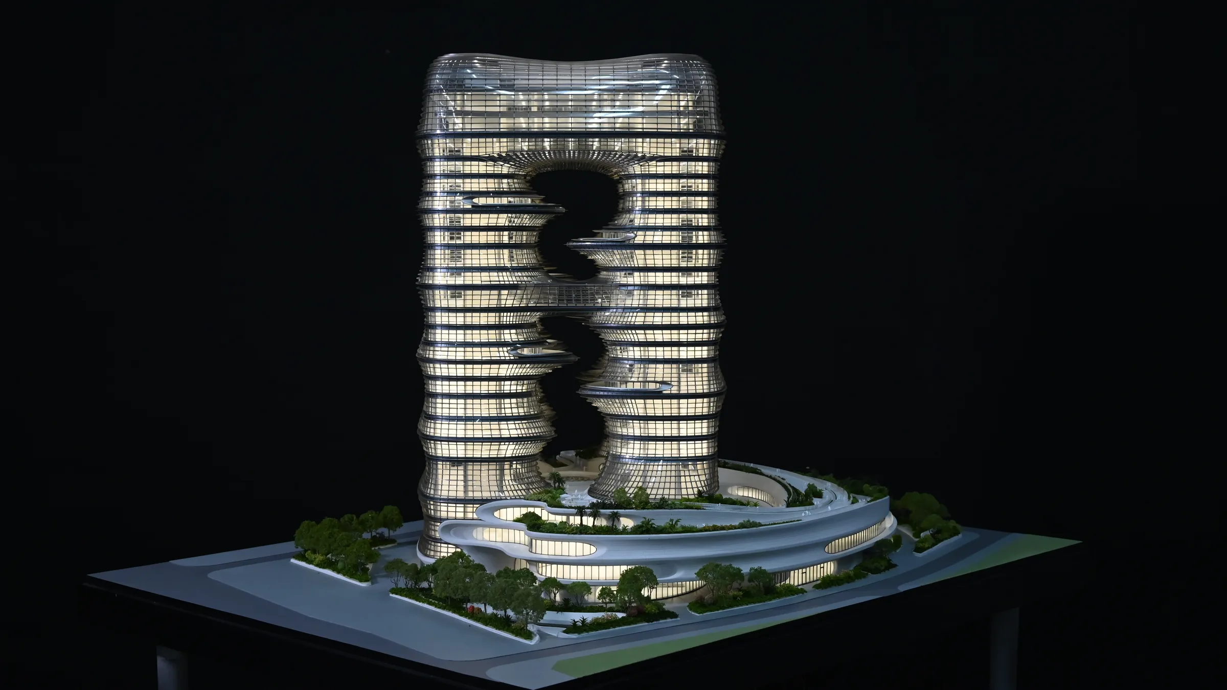 Zaha Hadid Yidan Centre 1:200 architectural scale model by JYD Models