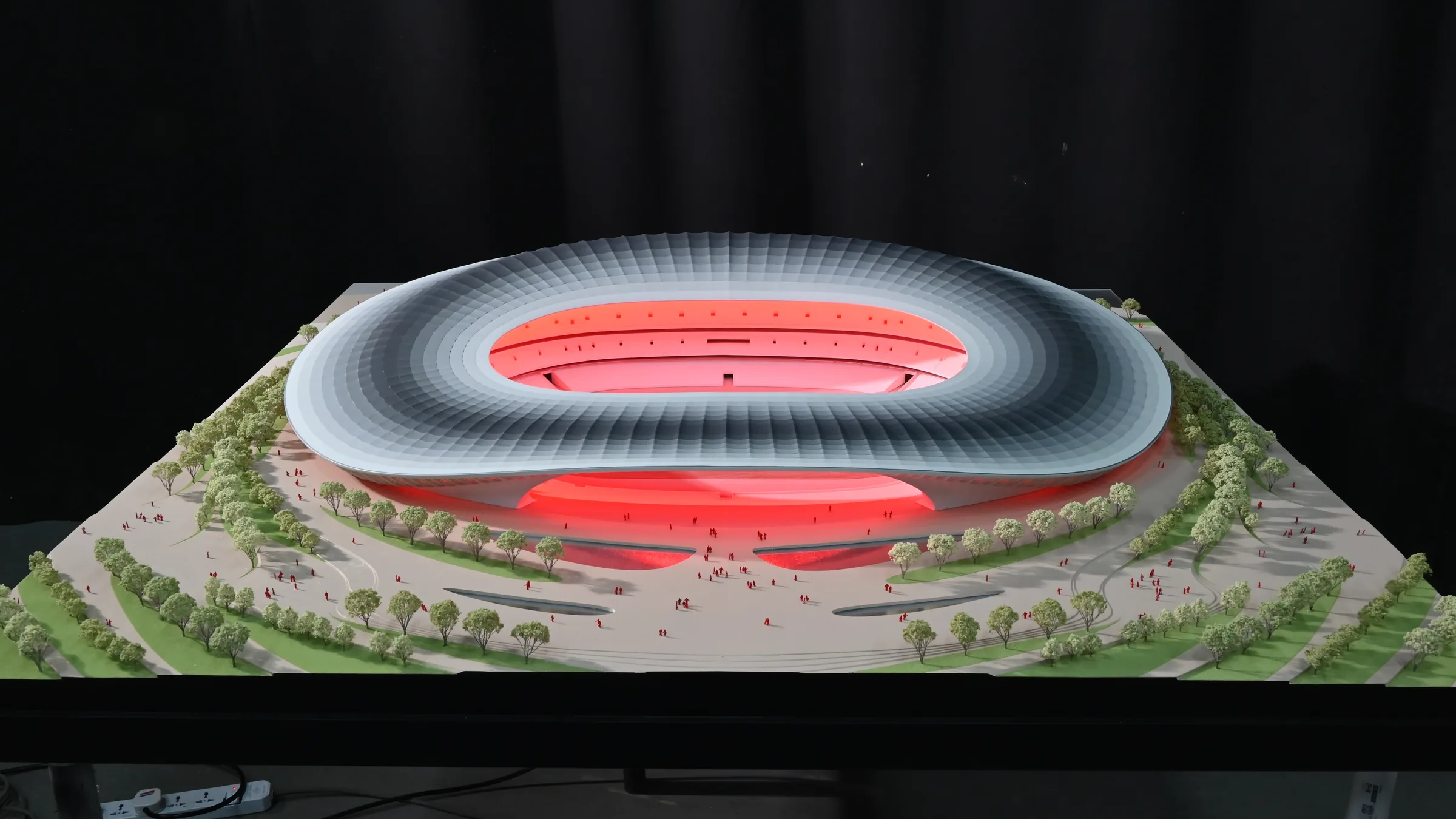 Zaha Hadid Nansha Sports Complex 1:300 architectural scale model by JYD Models