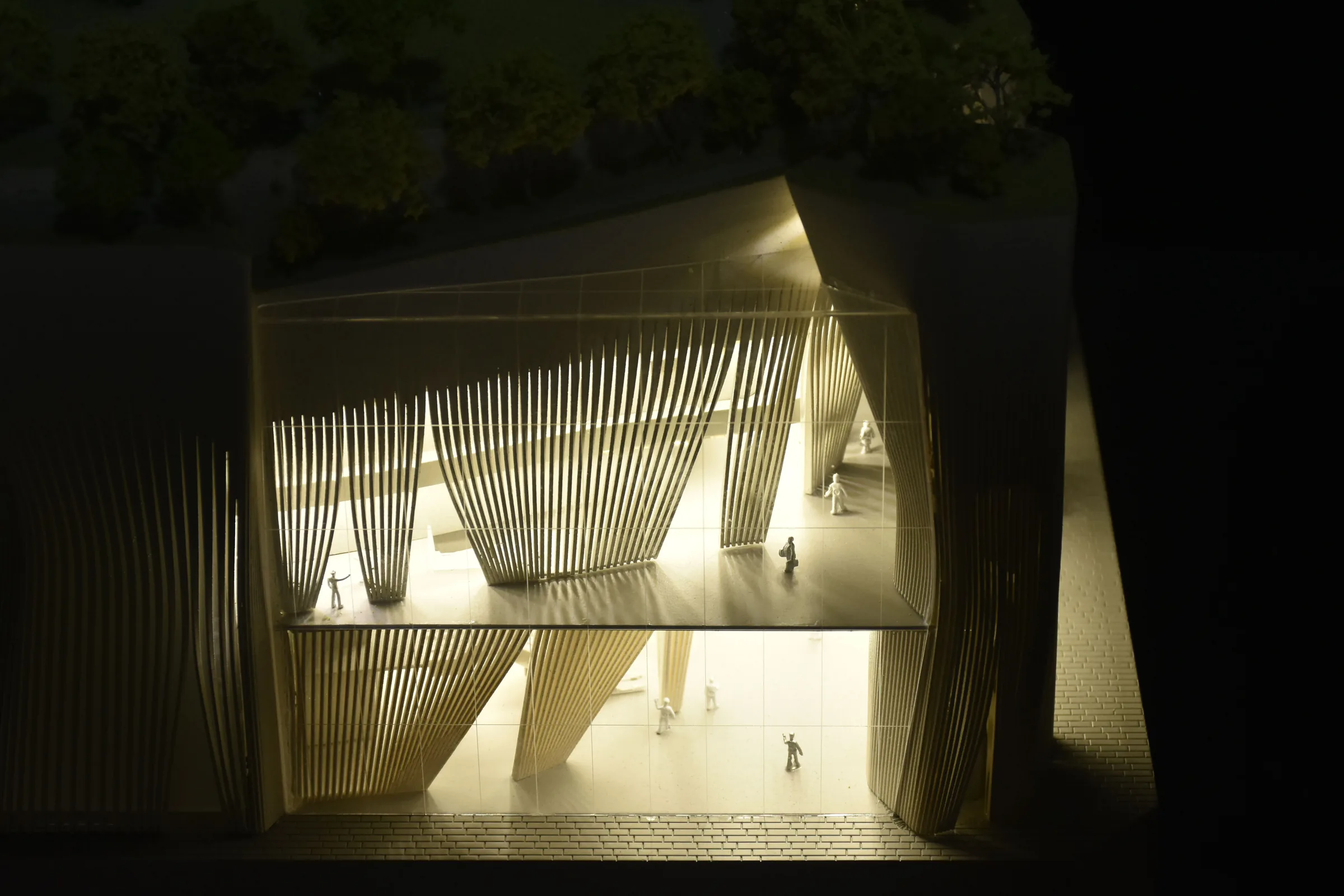 ZDA + Shenzhen General Design Xiangmihu Performance Center 1:250 architectural scale model by JYD Models