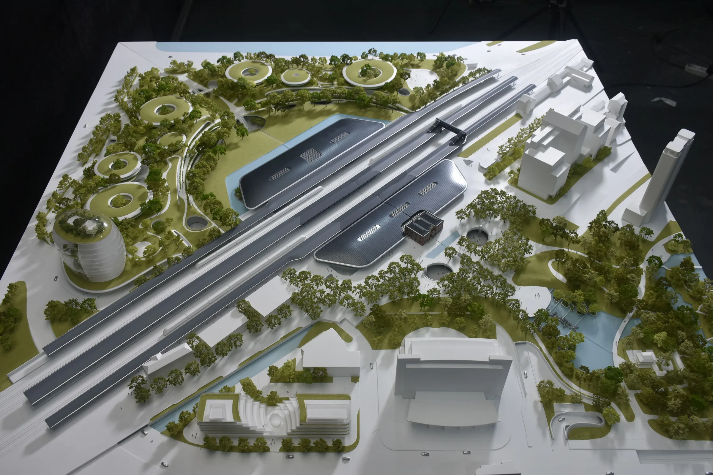 MAD Jiaxing Railway Station 1:400 architectural scale model by JYD Models