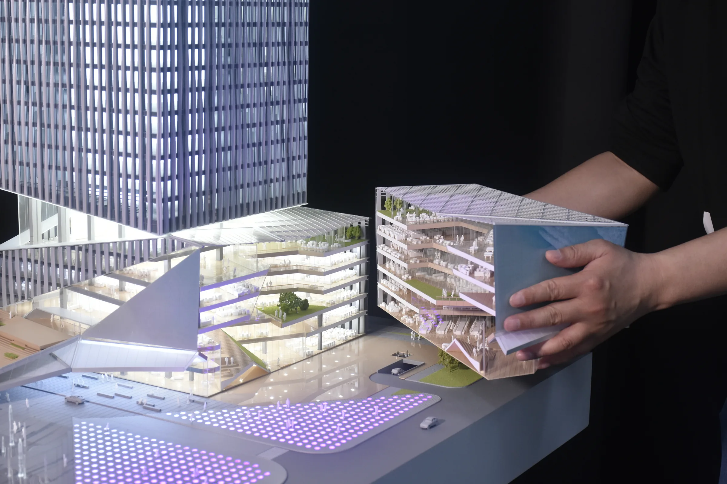 AI Kugou Music Headquarters 1:200 architectural scale model by JYD Models