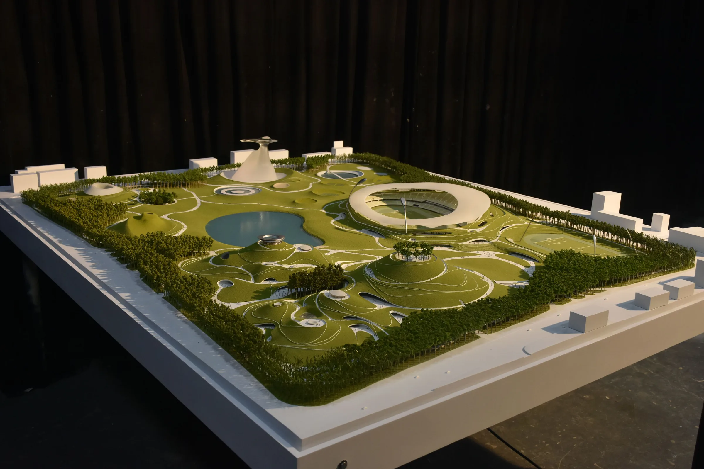 MAD Quzhou Sports Park 1:500 architectural scale model by JYD Models