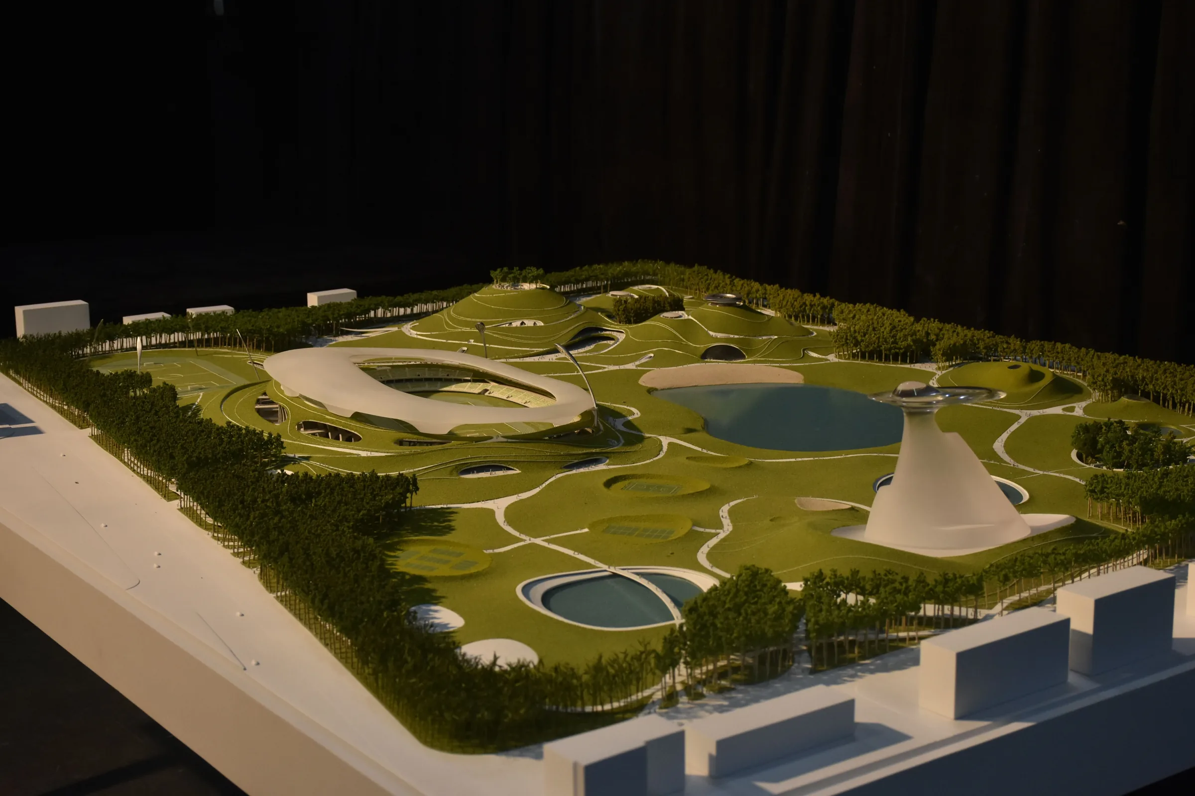 MAD Quzhou Sports Park 1:500 architectural scale model by JYD Models