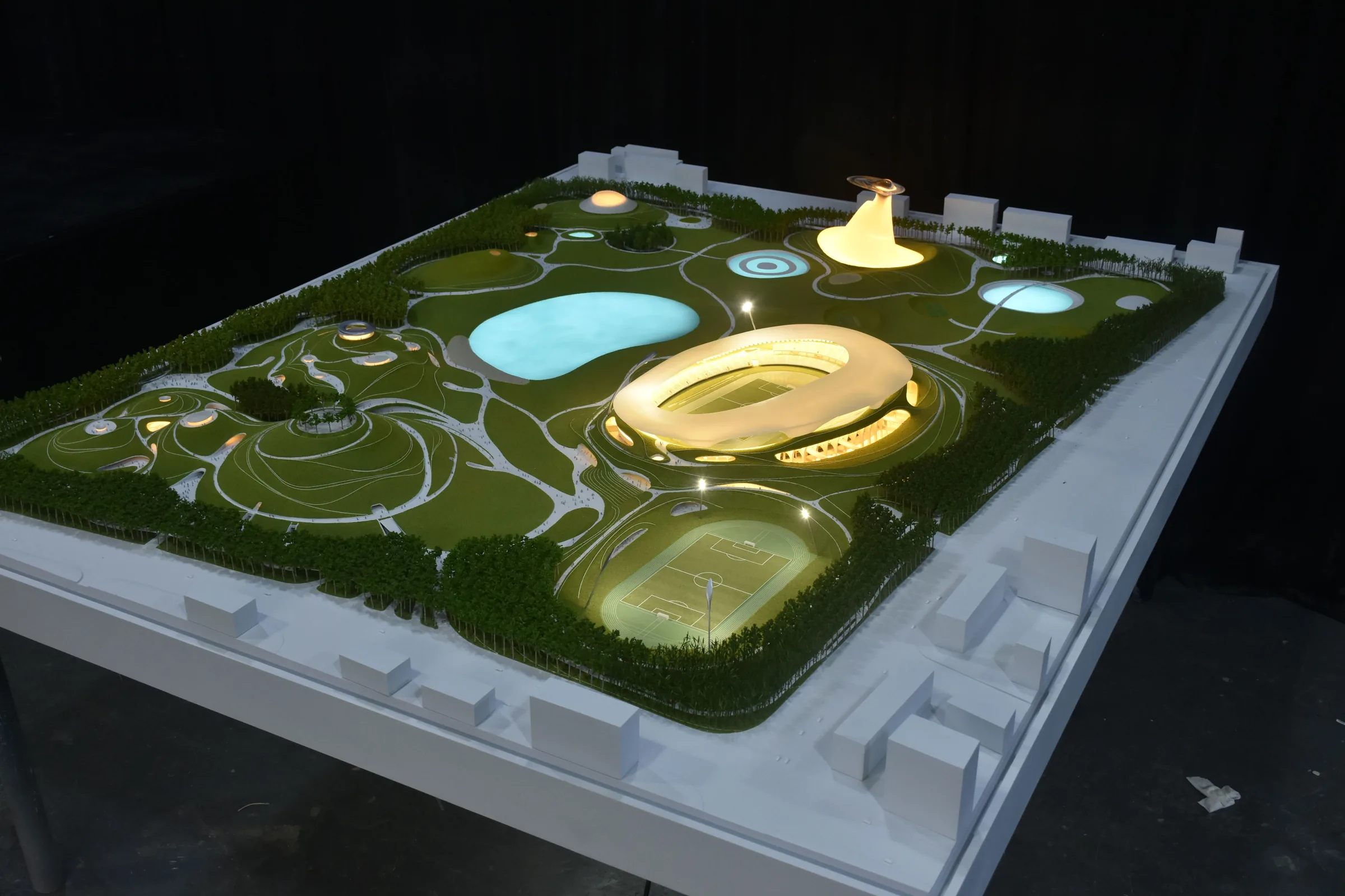 MAD Quzhou Sports Park 1:500 architectural scale model by JYD Models