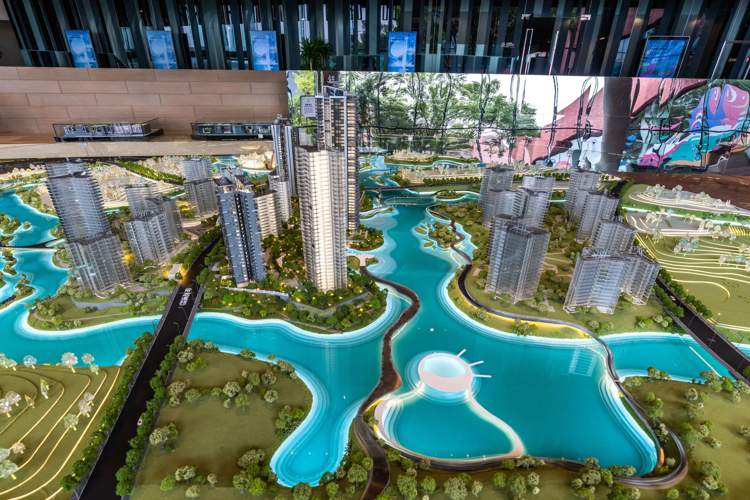 Wanhua Chengdu LUXELAKES Ecocity 1:150 architectural scale model by JYD Models