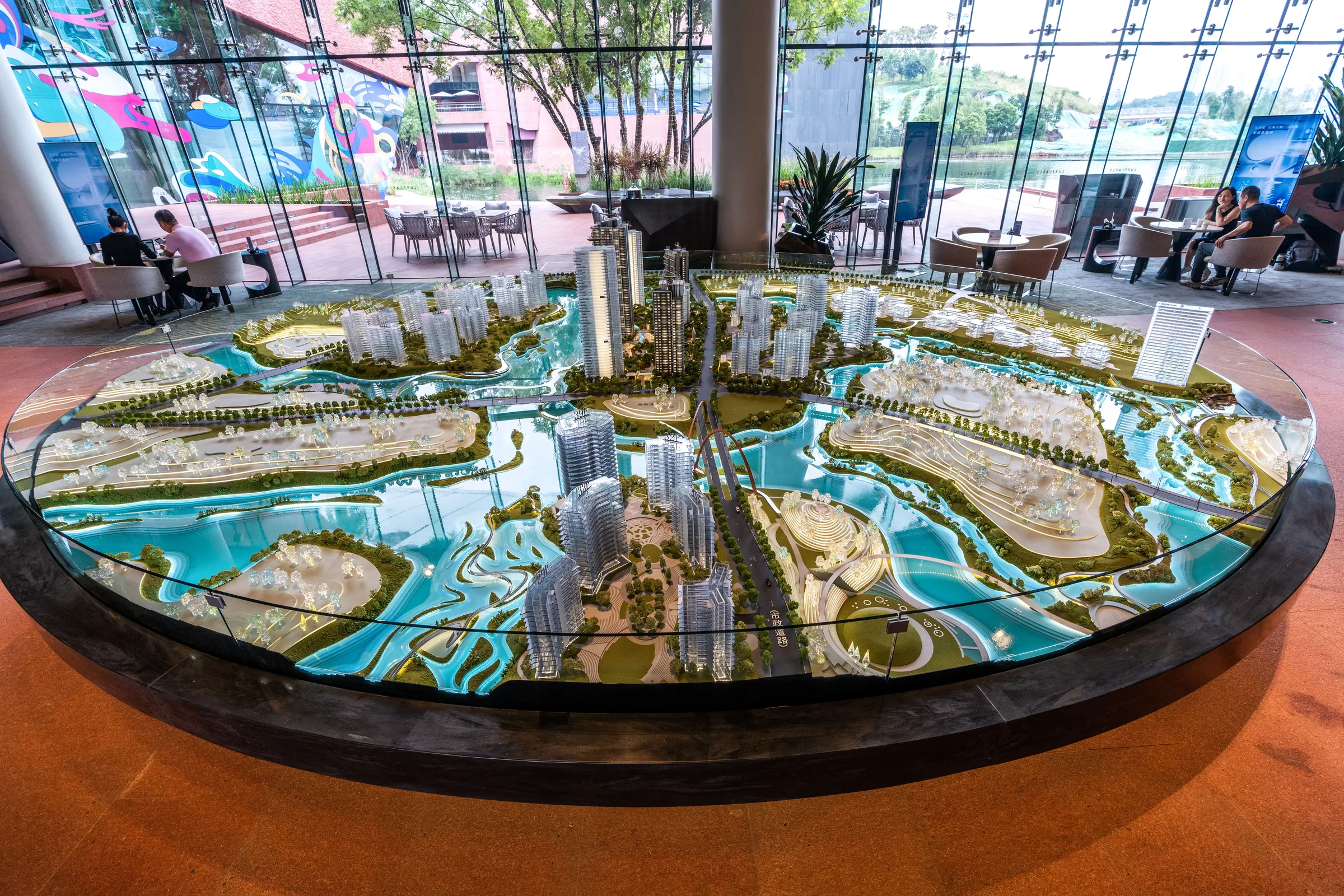 Wanhua Chengdu LUXELAKES Ecocity 1:150 architectural scale model by JYD Models