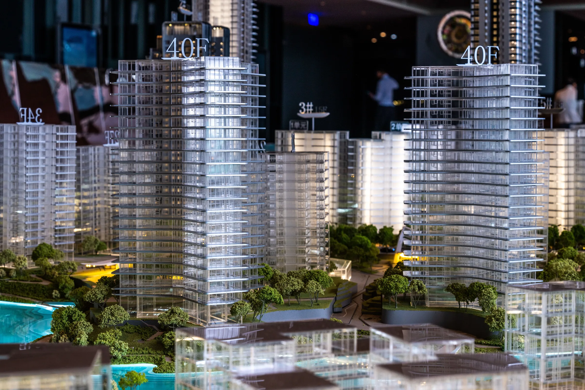 Wanhua Chengdu LUXELAKES Ecocity 1:150 architectural scale model by JYD Models