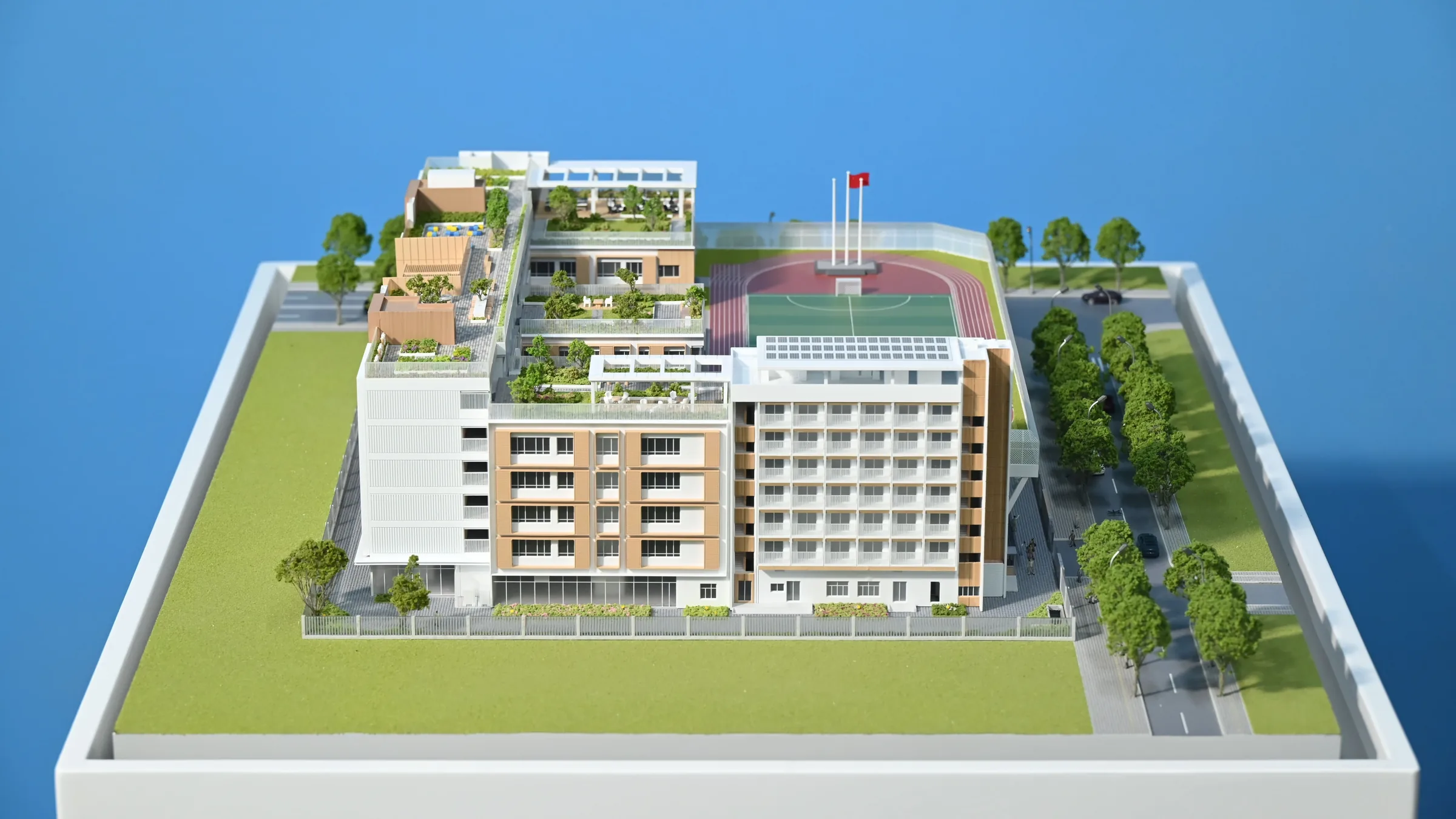 Bright Summit School 1:220 architectural scale model by JYD Models