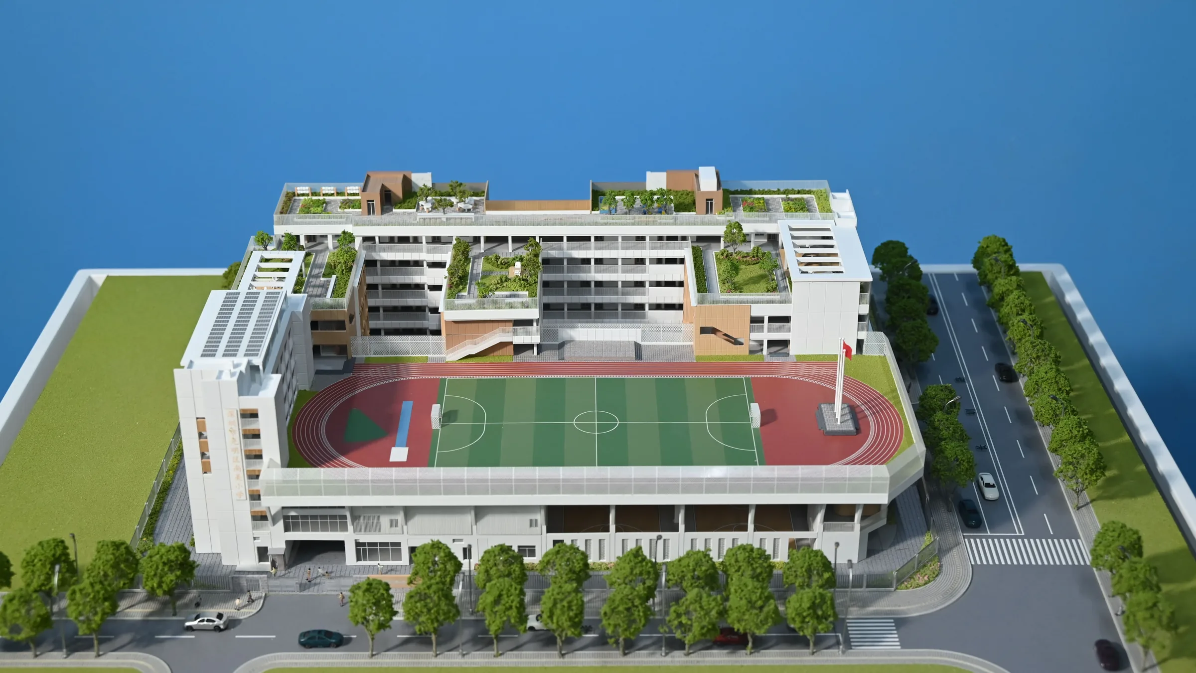 Bright Summit School 1:220 architectural scale model by JYD Models