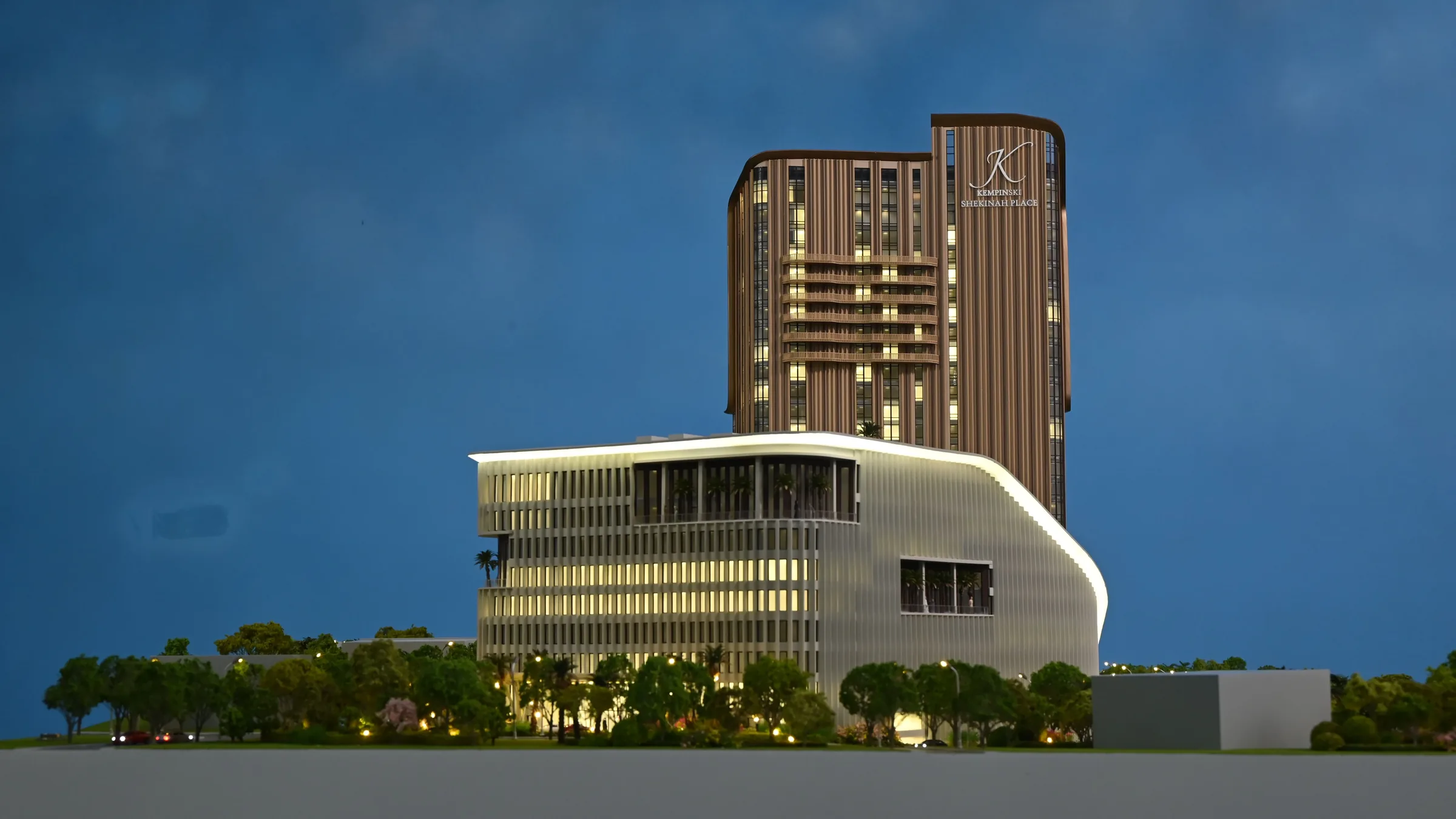 Kempinski Hotel 1:200 architectural scale model by JYD Models