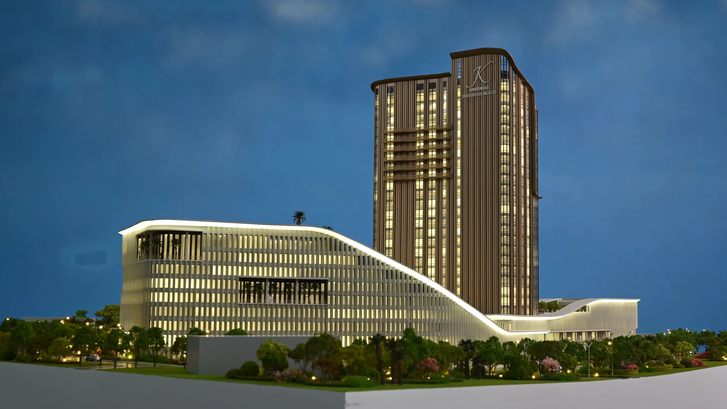 Kempinski Hotel 1:200 architectural scale model by JYD Models