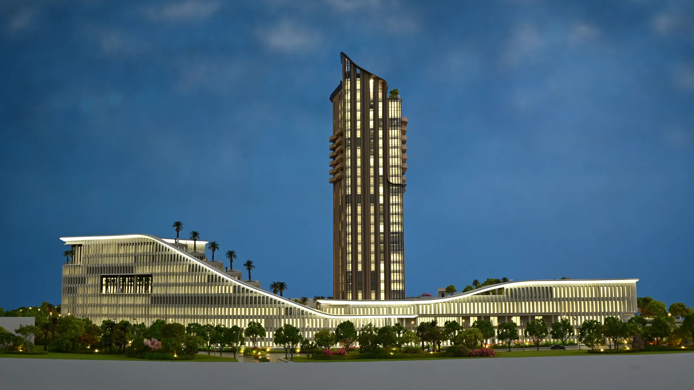 Kempinski Hotel 1:200 architectural scale model by JYD Models