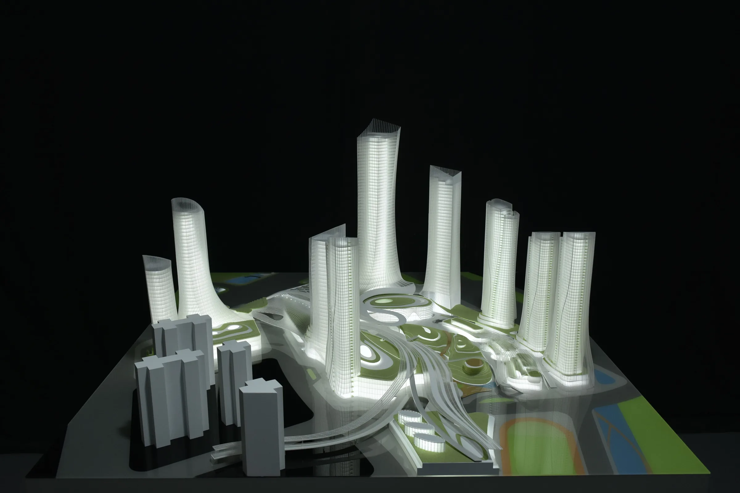 Rocco Guangzhou Xilang Transport Hub 1:500 architectural scale model by JYD Models