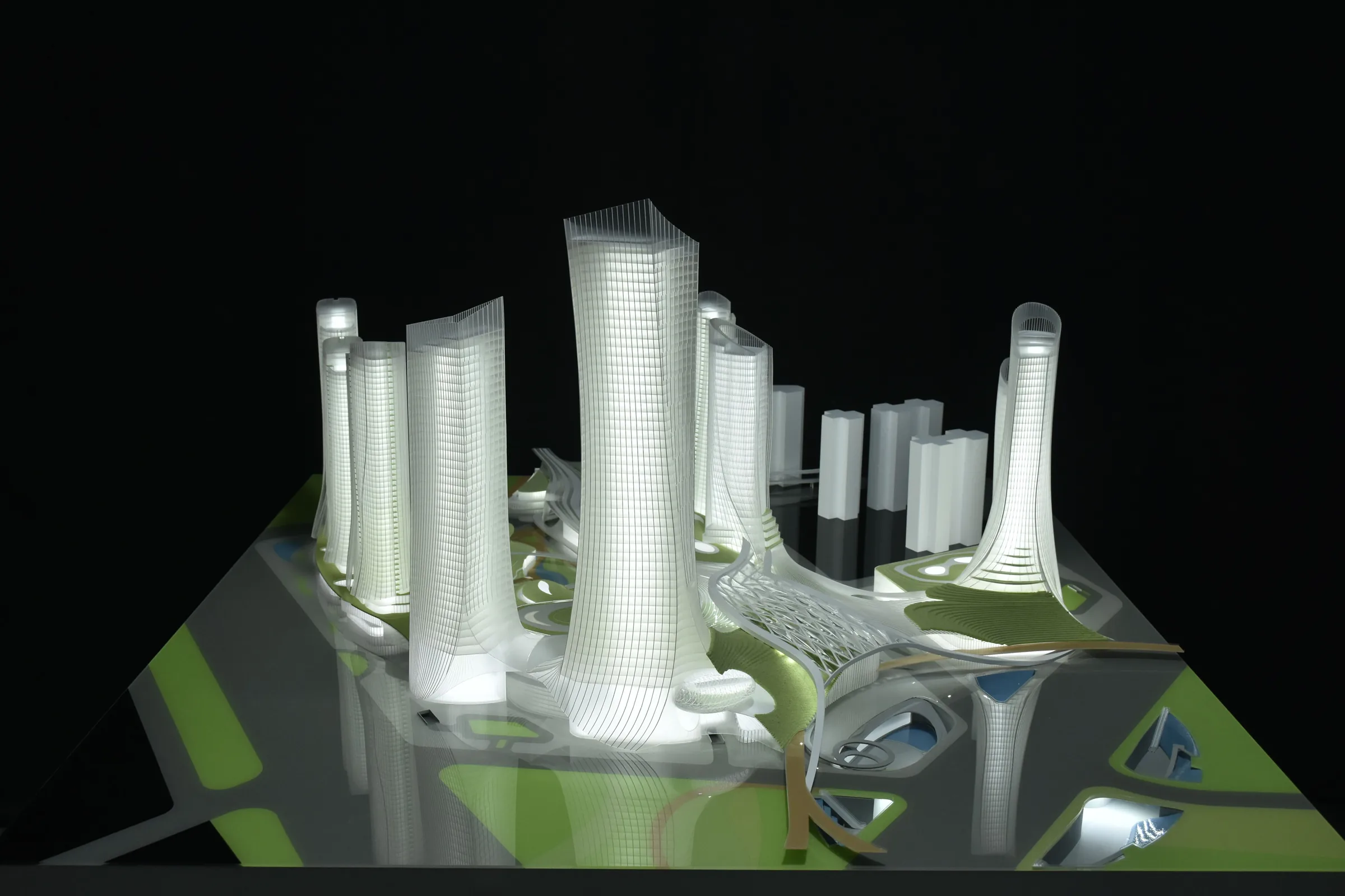 Rocco Guangzhou Xilang Transport Hub 1:500 architectural scale model by JYD Models