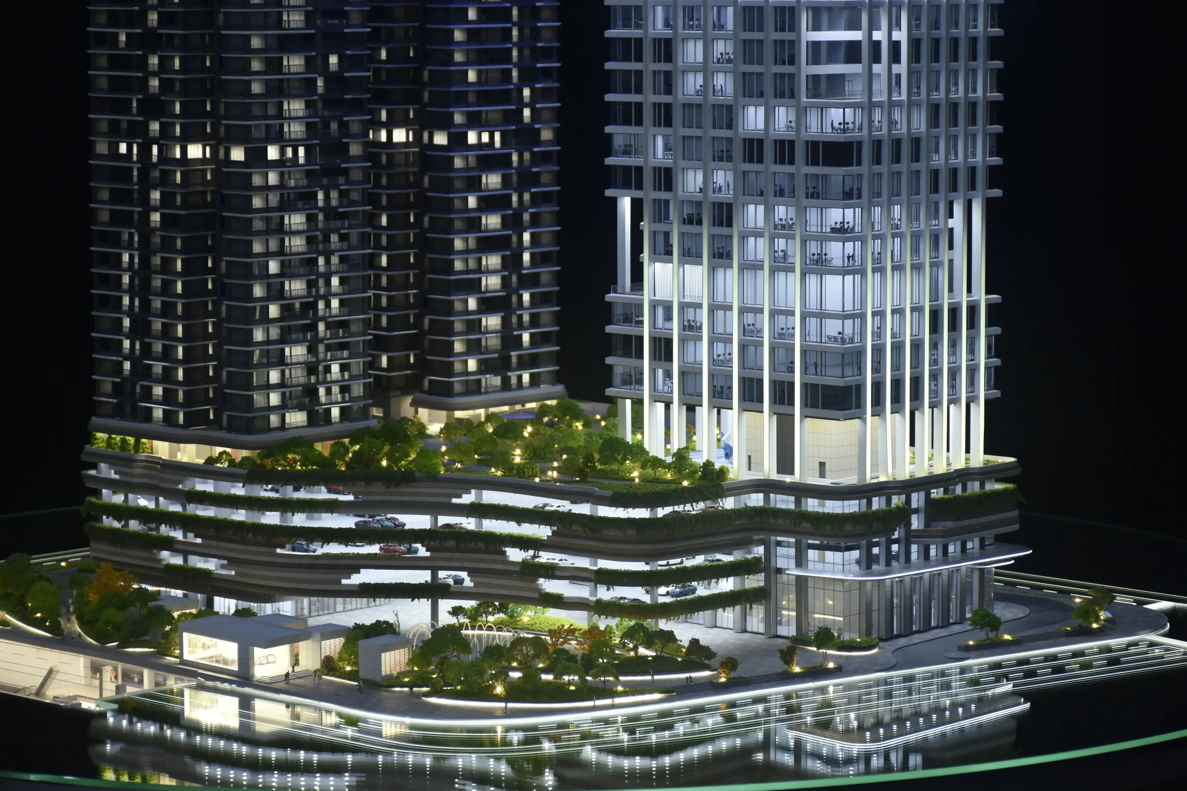 ZHUANGDA Xinhong Bay Hillside Plaza 1:120 architectural scale model by JYD Models