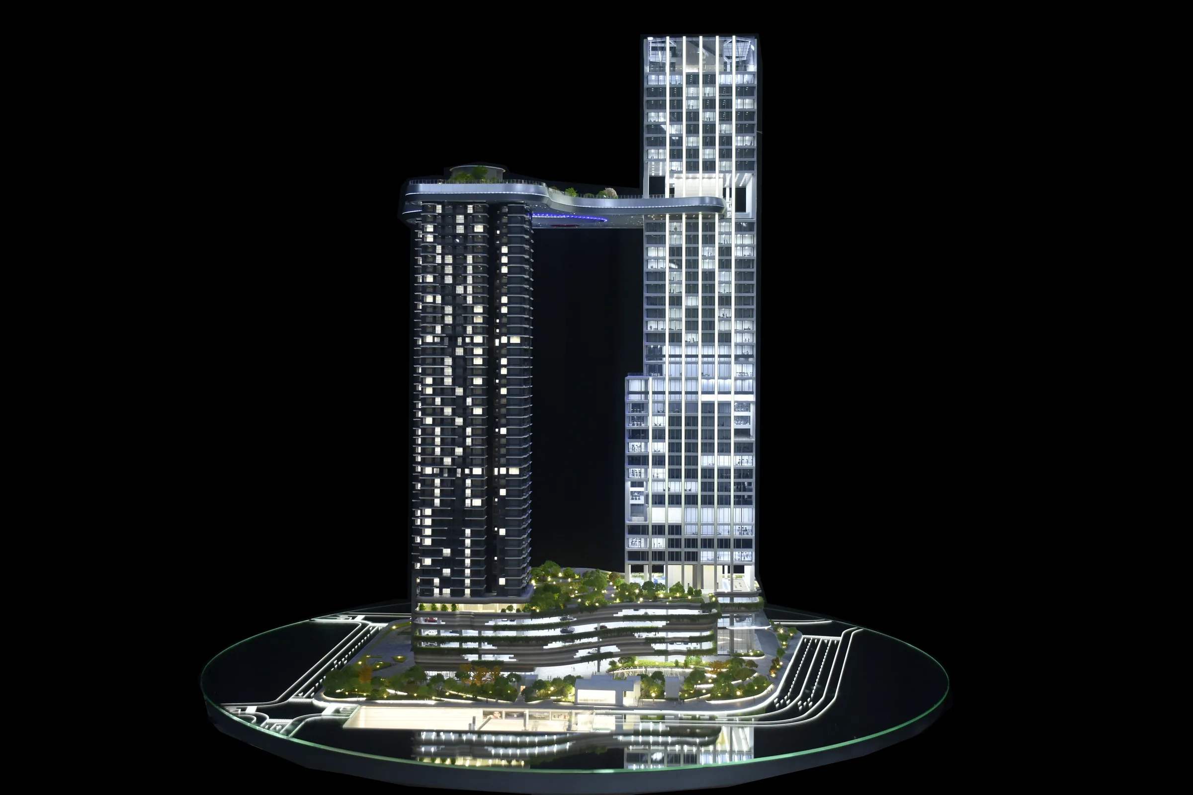 ZHUANGDA Xinhong Bay Hillside Plaza 1:120 architectural scale model by JYD Models