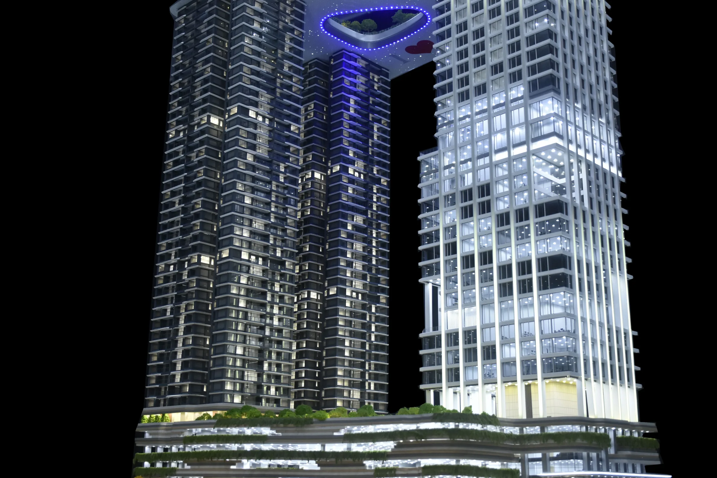 ZHUANGDA Xinhong Bay Hillside Plaza 1:120 architectural scale model by JYD Models