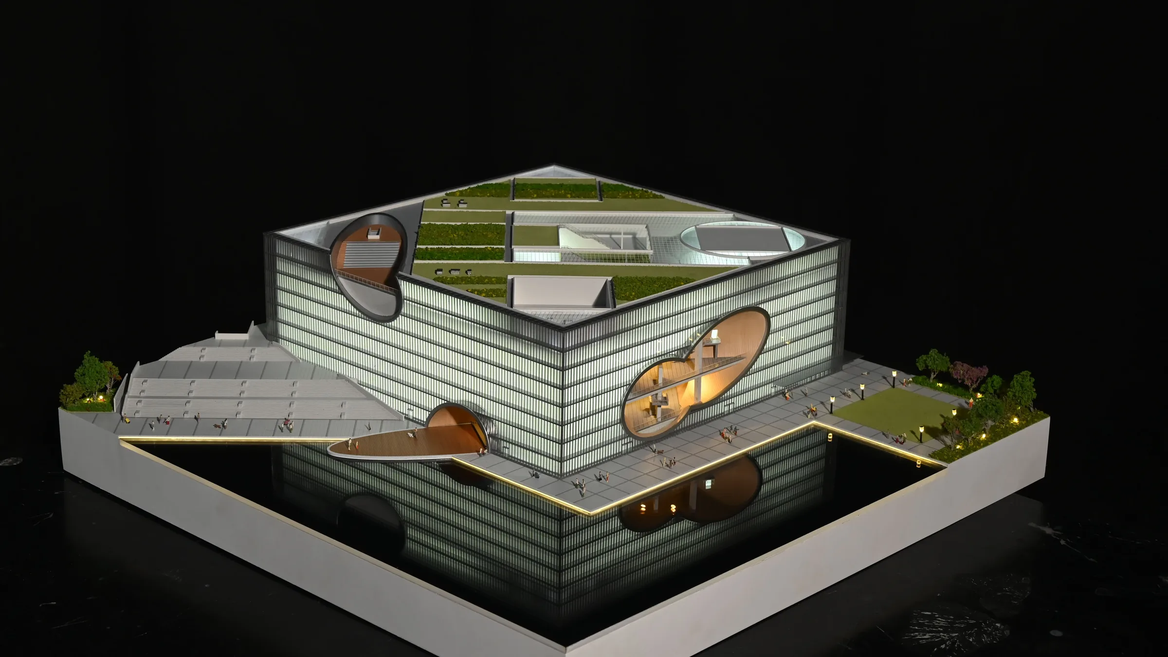 Tadao Ando Poly Grand Theater 1:300 architectural scale model by JYD Models