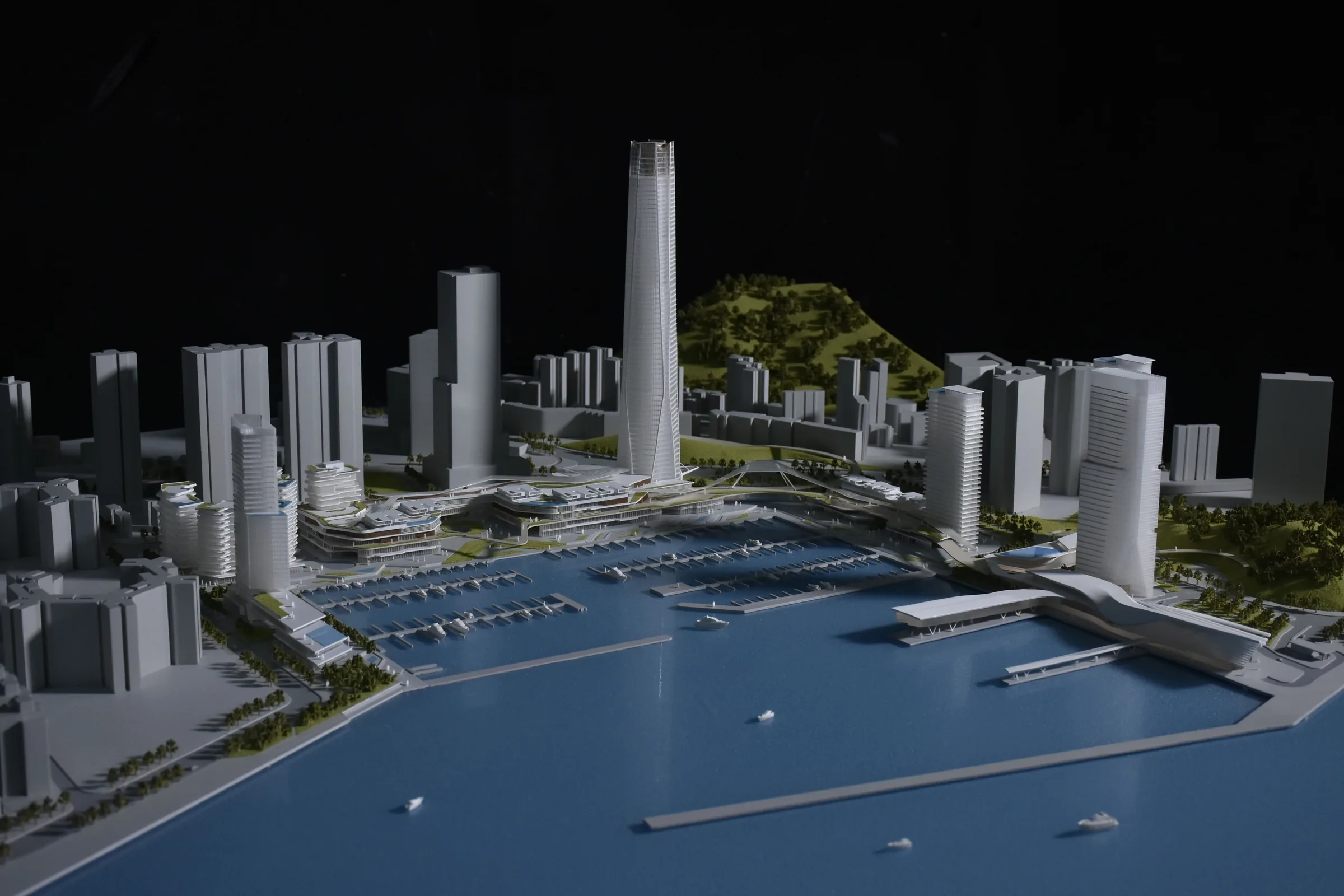 Aecom Zhuhai Jiuzhou Port 1:1000 architectural scale model by JYD Models