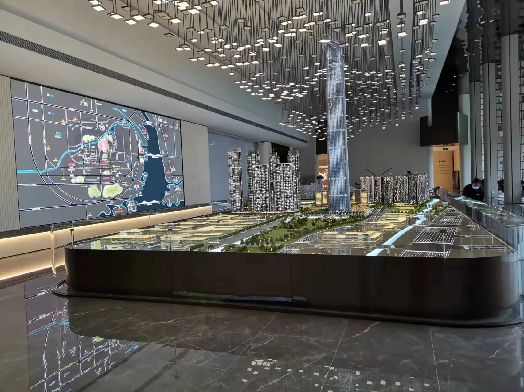 Fuxu Real Estate Zhongshan 108 Plaza 1:120 architectural scale model by JYD Models