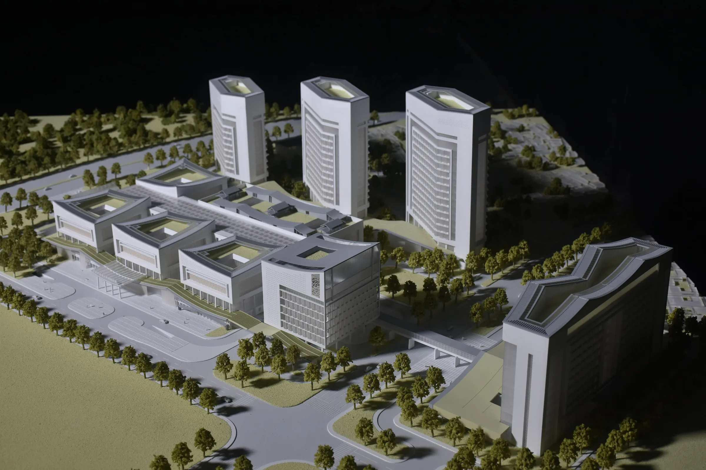 Benyuan Design Foshan TCM Hospital 1:400 architectural scale model by JYD Models