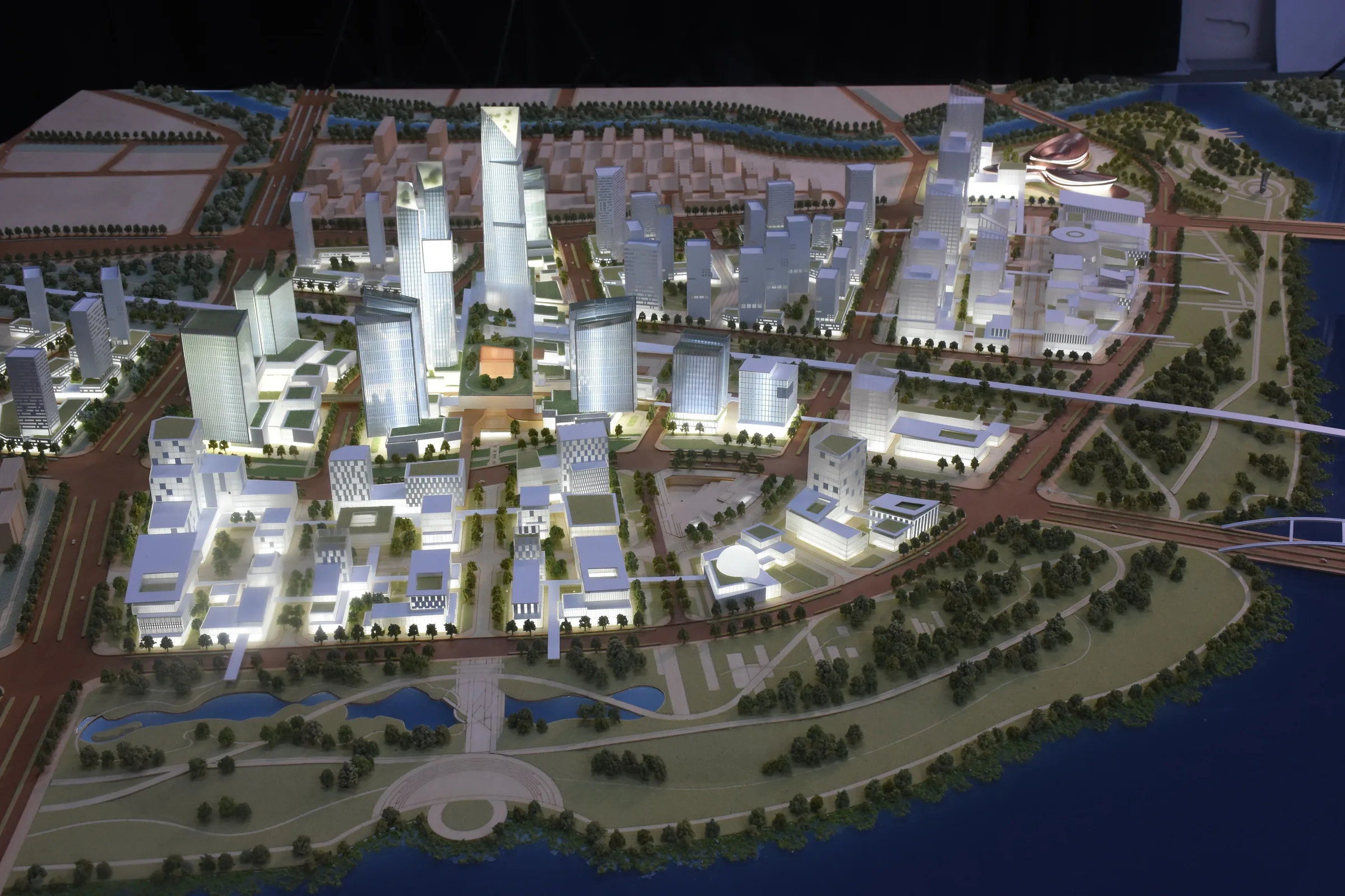 Aedas Tongzhou West Transport Hub 1:1000 architectural scale model by JYD Models