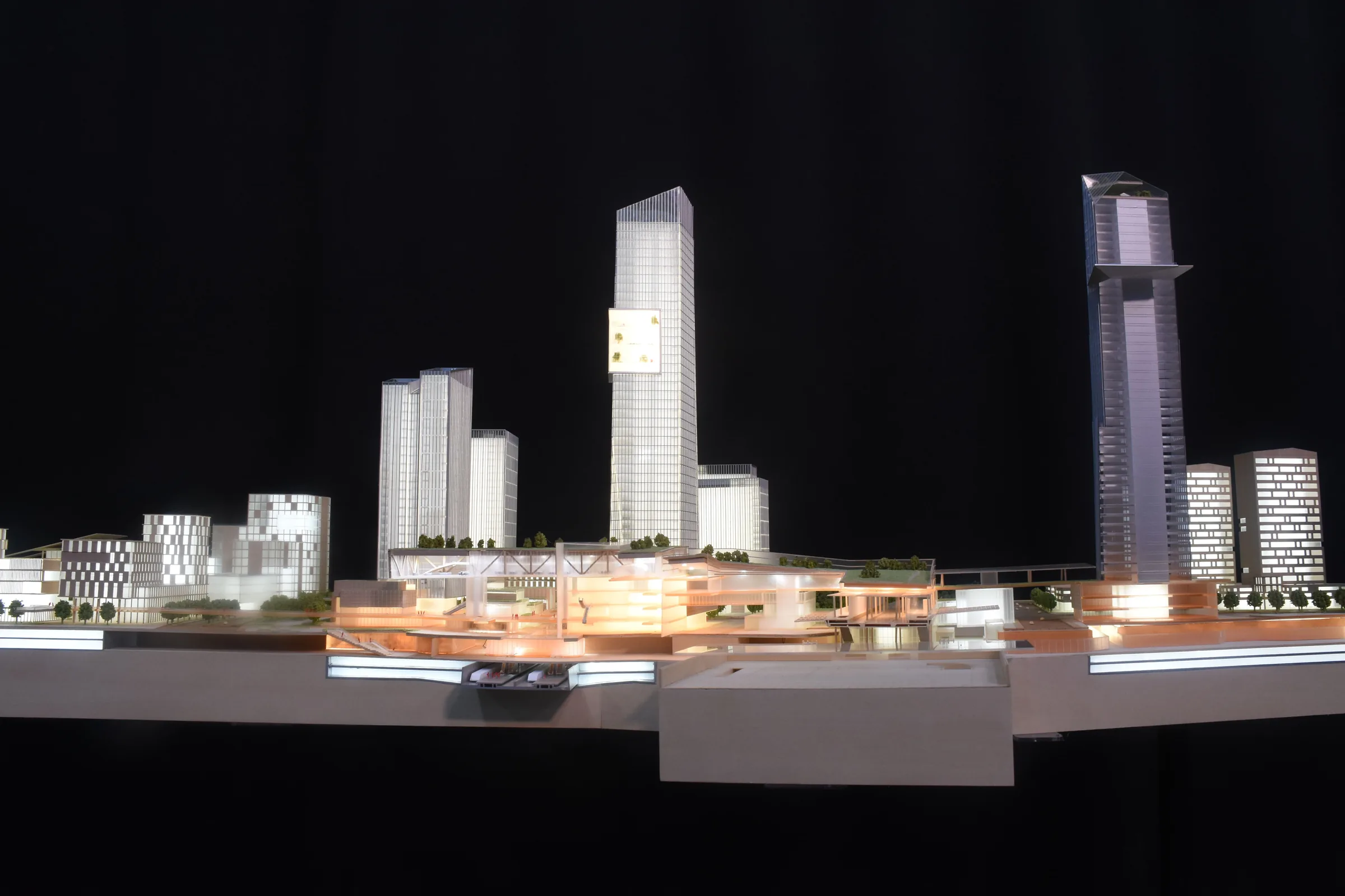Aedas Tongzhou West Transport Hub 1:1000 architectural scale model by JYD Models