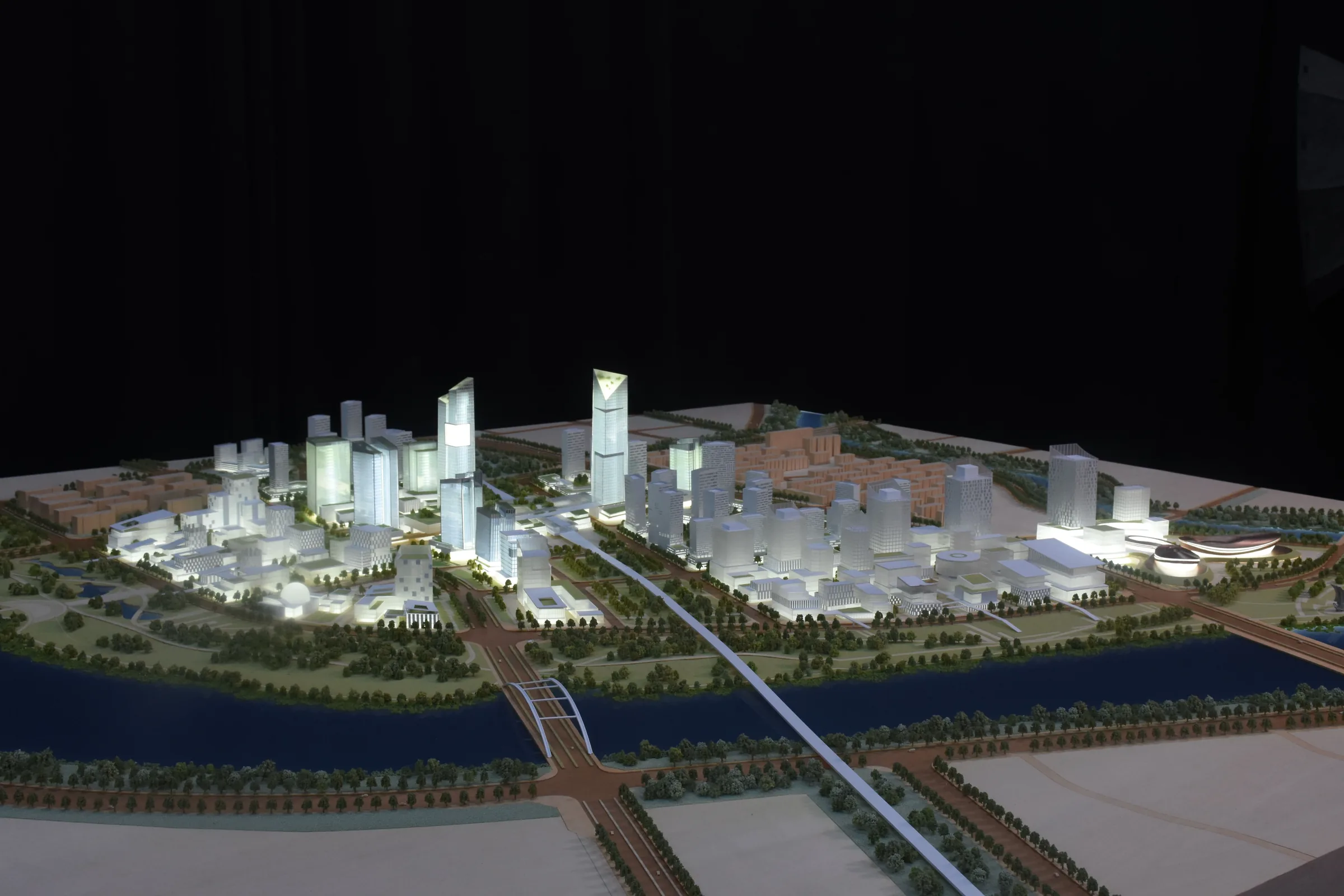 Aedas Tongzhou West Transport Hub 1:1000 architectural scale model by JYD Models