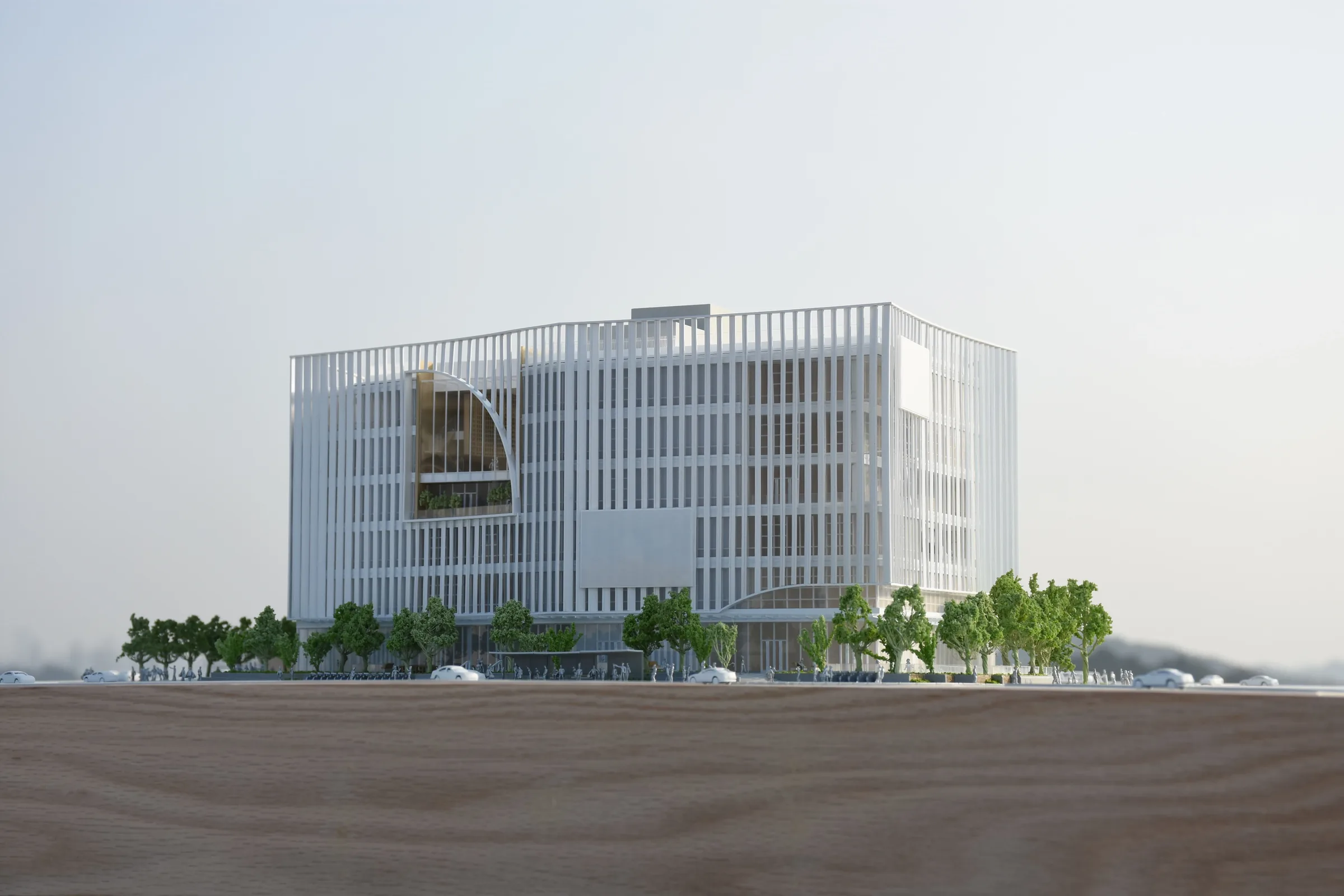 Huichuang Longhua Library 1:200 architectural scale model by JYD Models