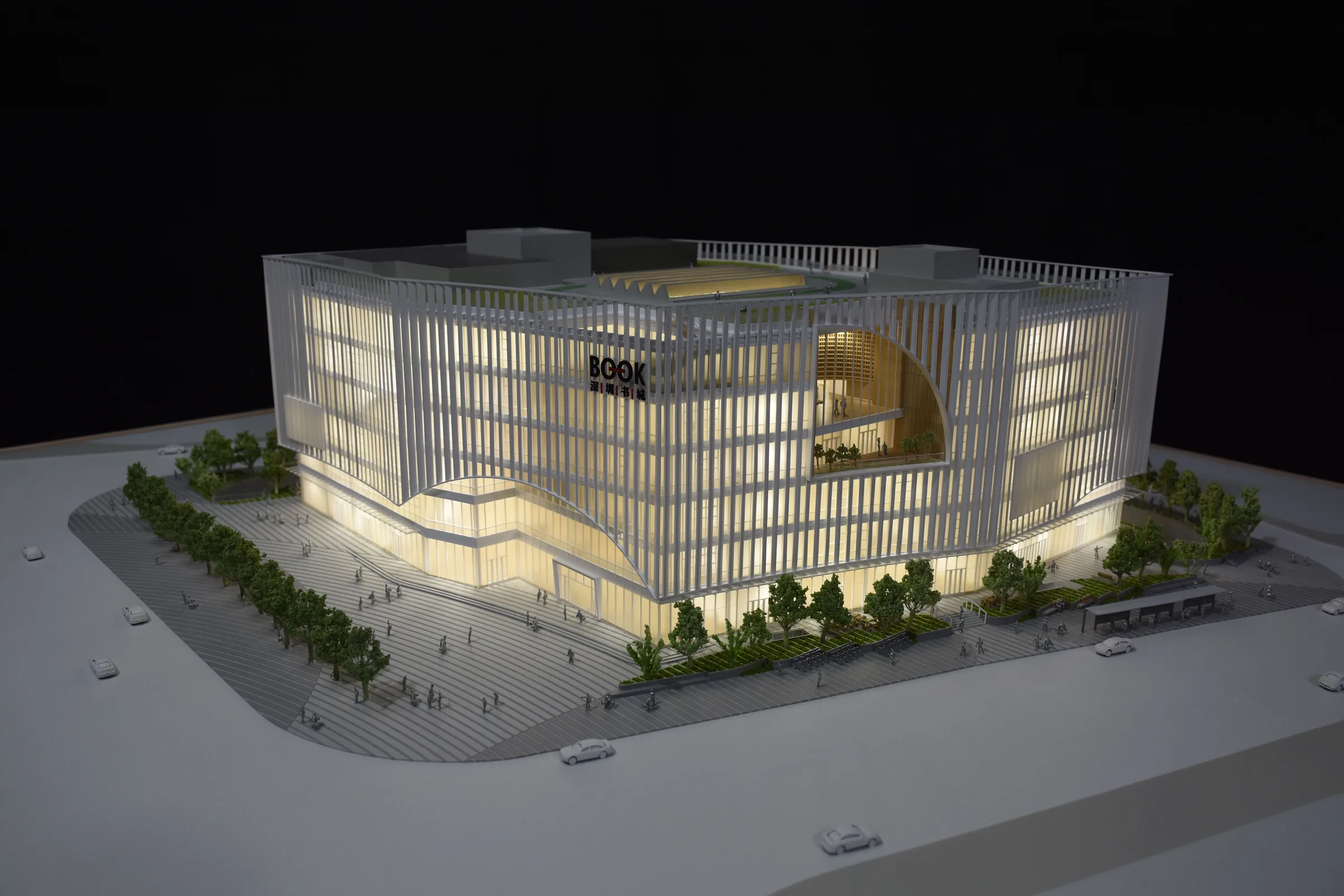 Huichuang Longhua Library 1:200 architectural scale model by JYD Models