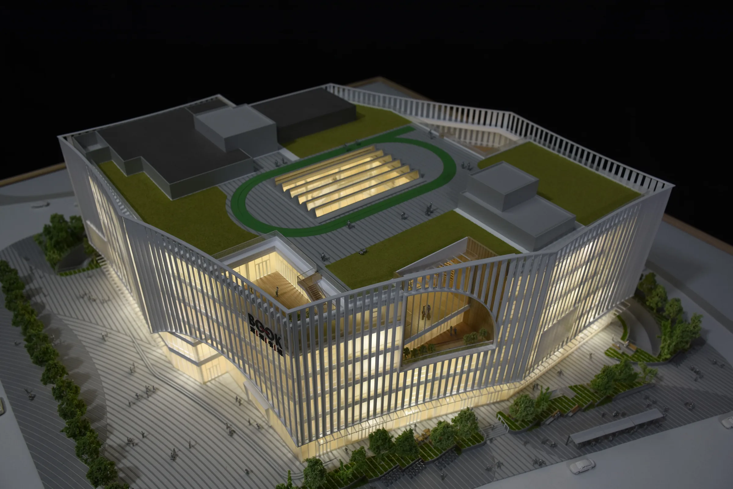 Huichuang Longhua Library 1:200 architectural scale model by JYD Models