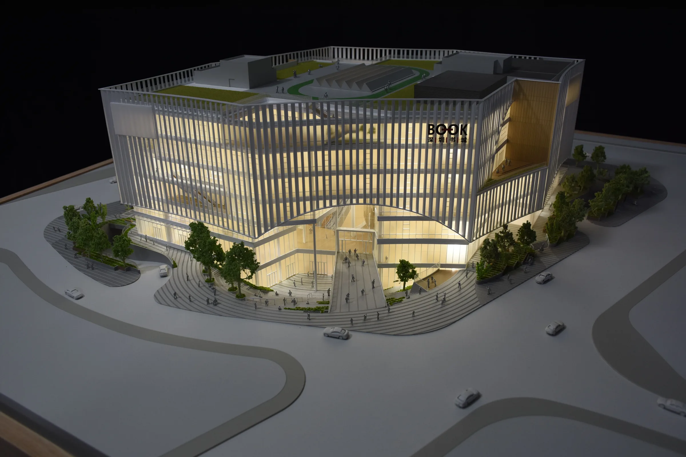 Huichuang Longhua Library 1:200 architectural scale model by JYD Models