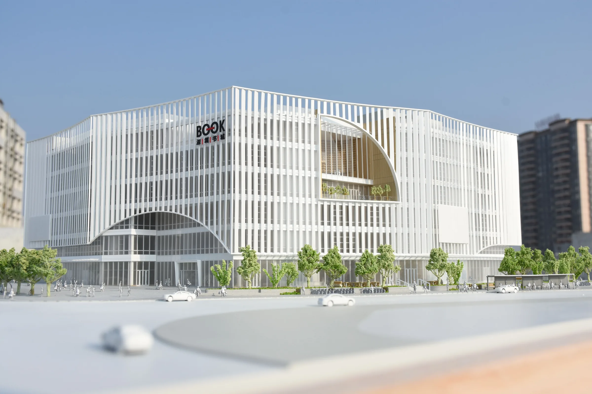 Huichuang Longhua Library 1:200 architectural scale model by JYD Models