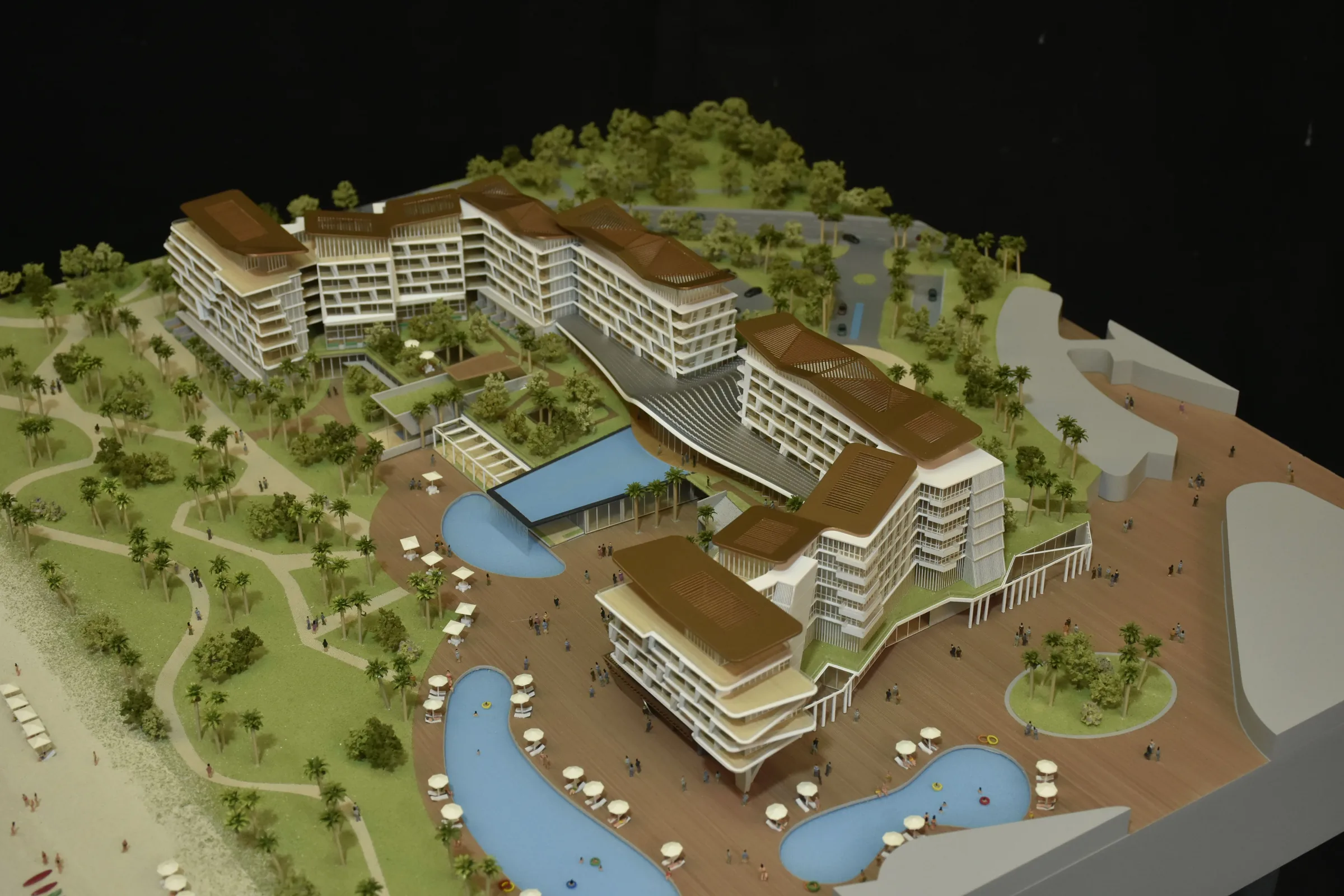 French ATER Poly Hotel 1:400 architectural scale model by JYD Models