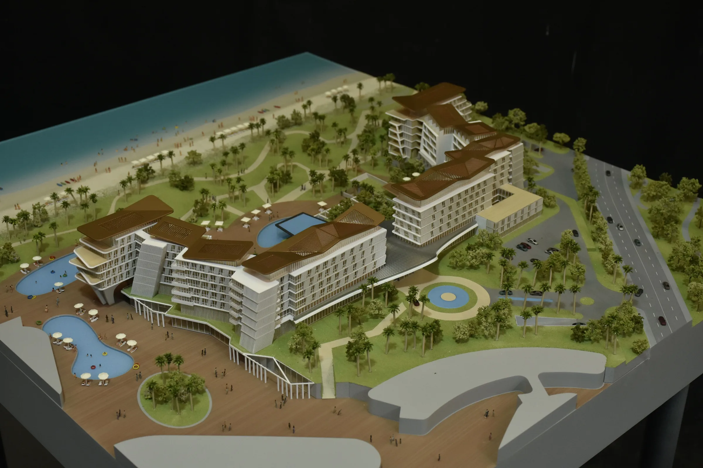 French ATER Poly Hotel 1:400 architectural scale model by JYD Models