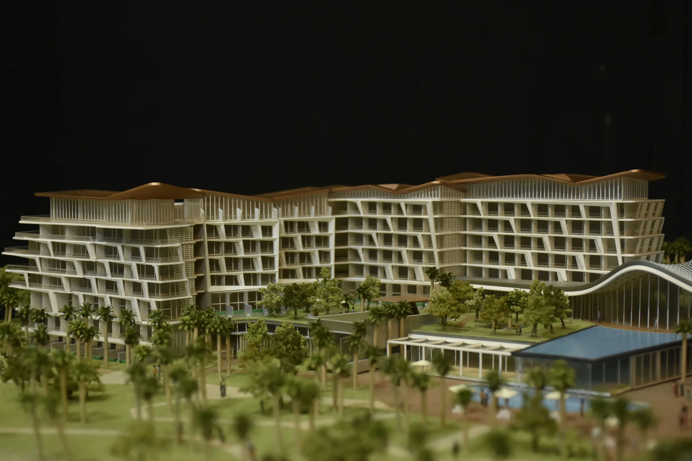 French ATER Poly Hotel 1:400 architectural scale model by JYD Models