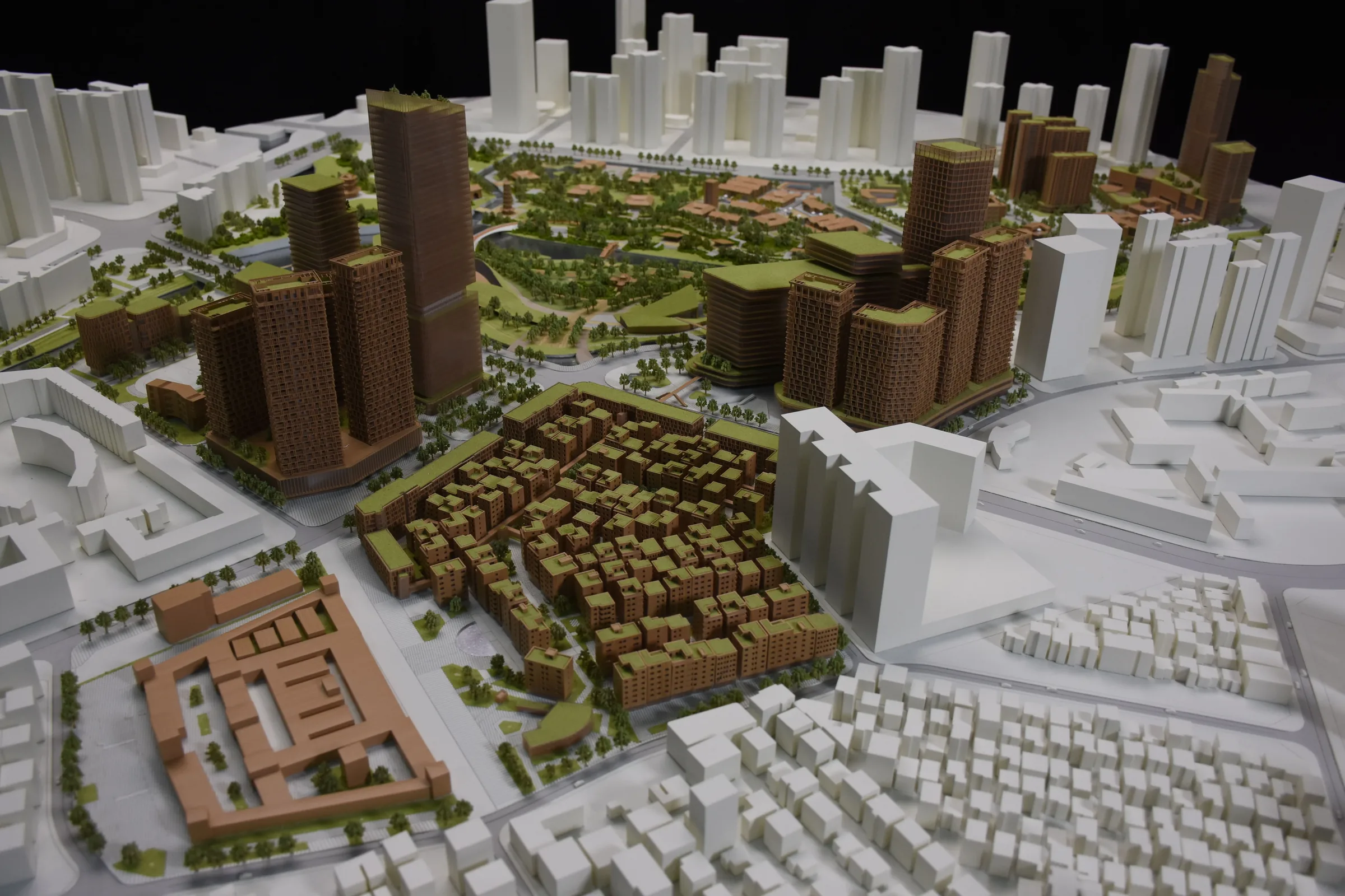 SZU Architecture Research Institute Longgang Project 1:800 architectural scale model by JYD Models