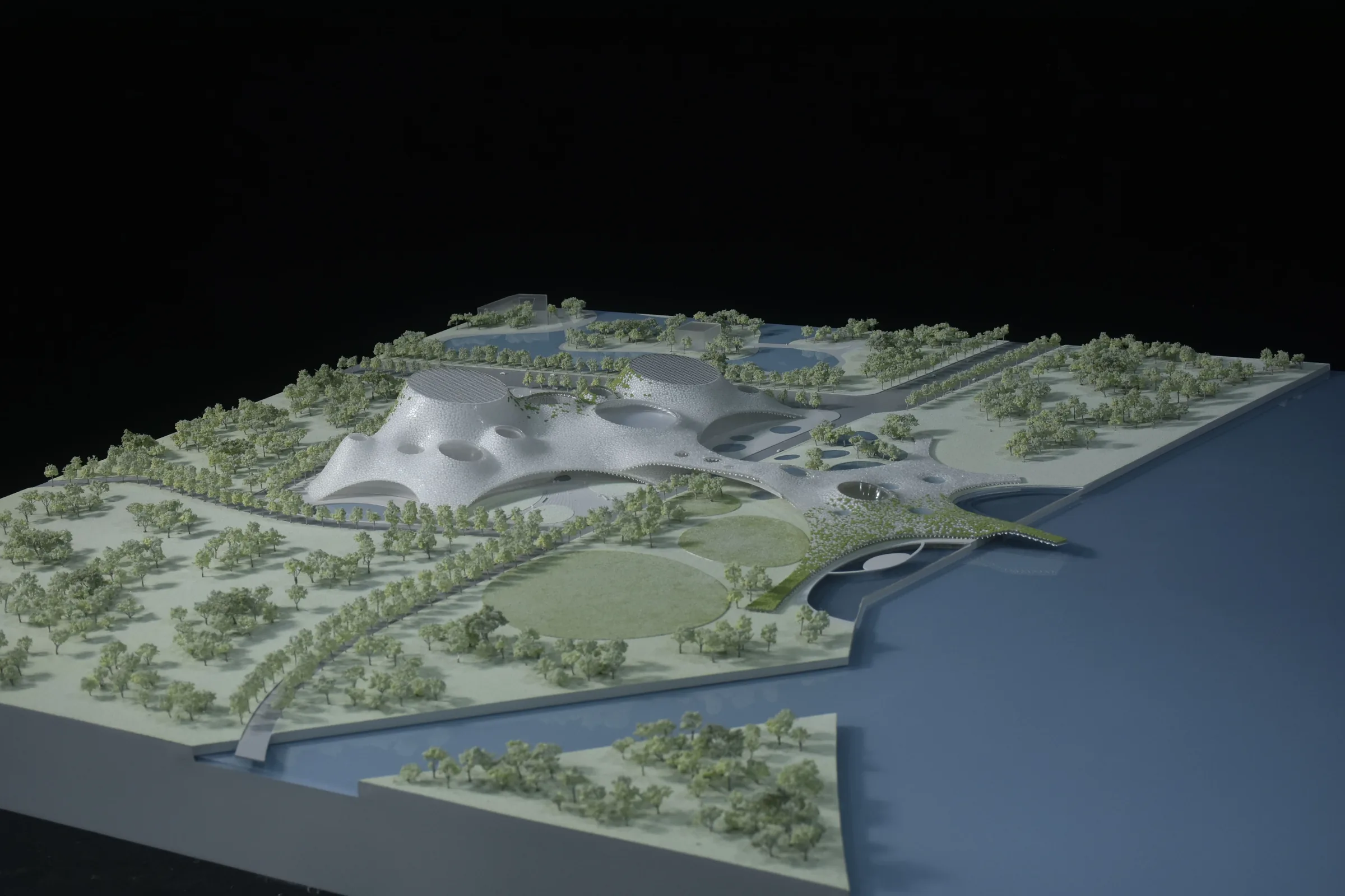 Kengo Kuma Shenzhen Ocean Pavilion 1:500 architectural scale model by JYD Models