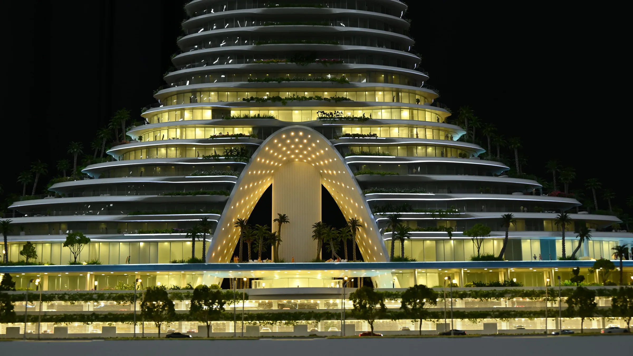 Dubai Como Residences 1:100 architectural scale model by JYD Models