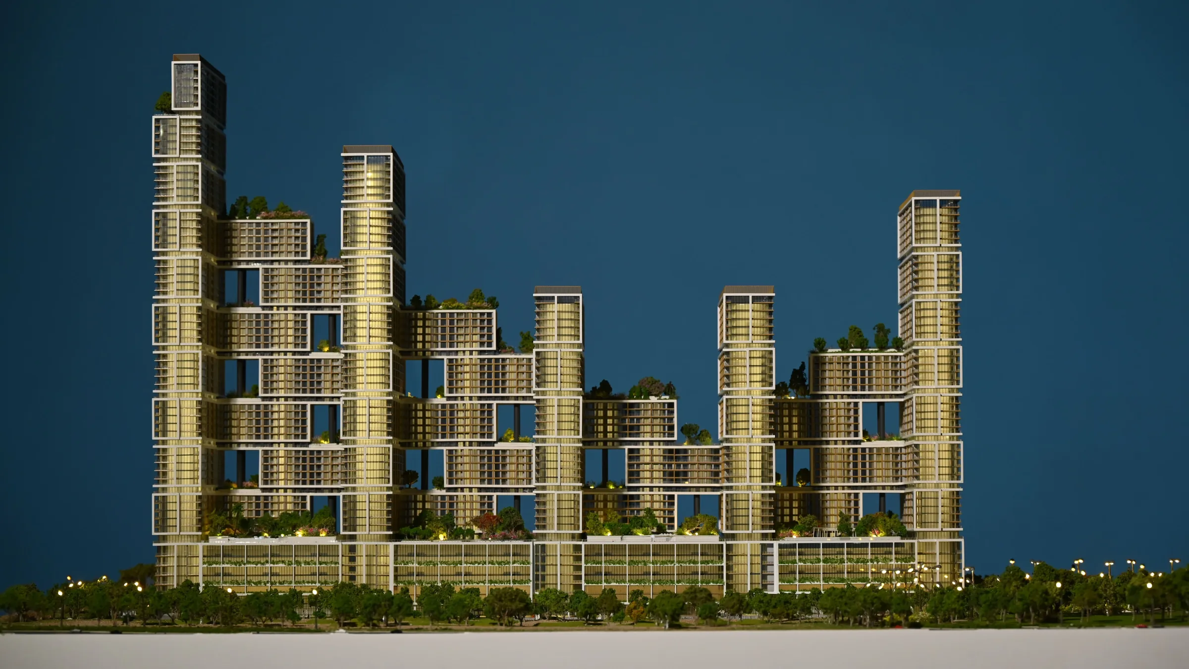 Dubai Sobha One 1:500 architectural scale model by JYD Models