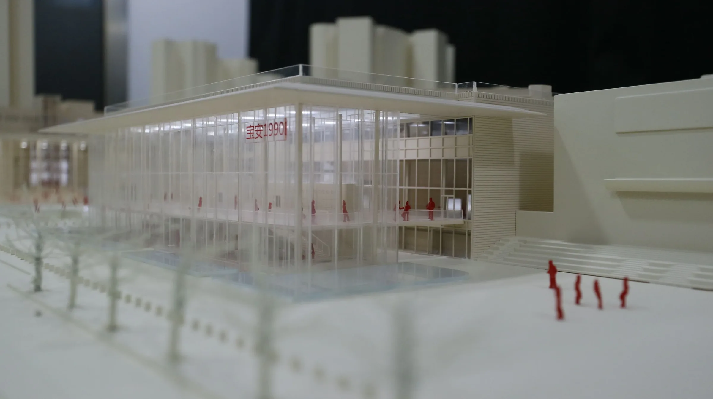 Yabao Bao'an 1990 1:300 architectural scale model by JYD Models