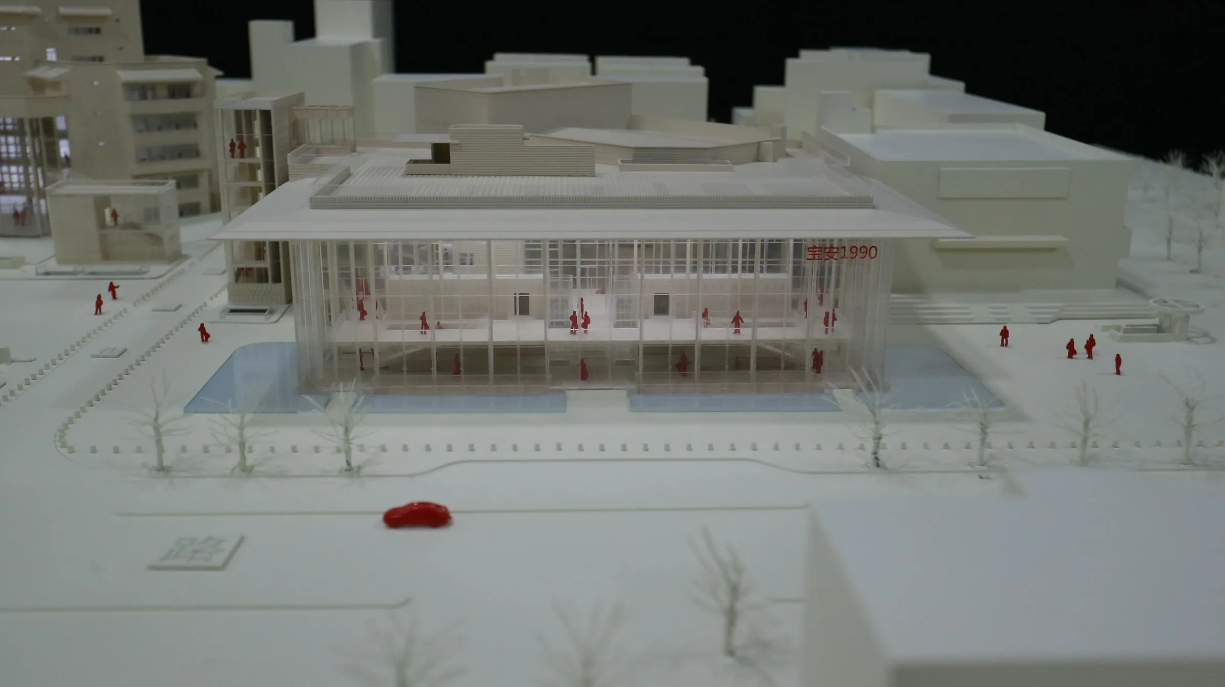 Yabao Bao'an 1990 1:300 architectural scale model by JYD Models