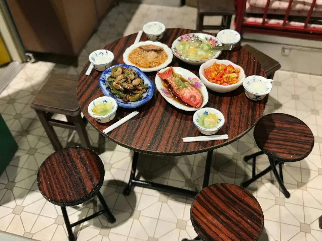 Hong Kong 70s-80s Life Scene 1:30 architectural scale model by JYD Models